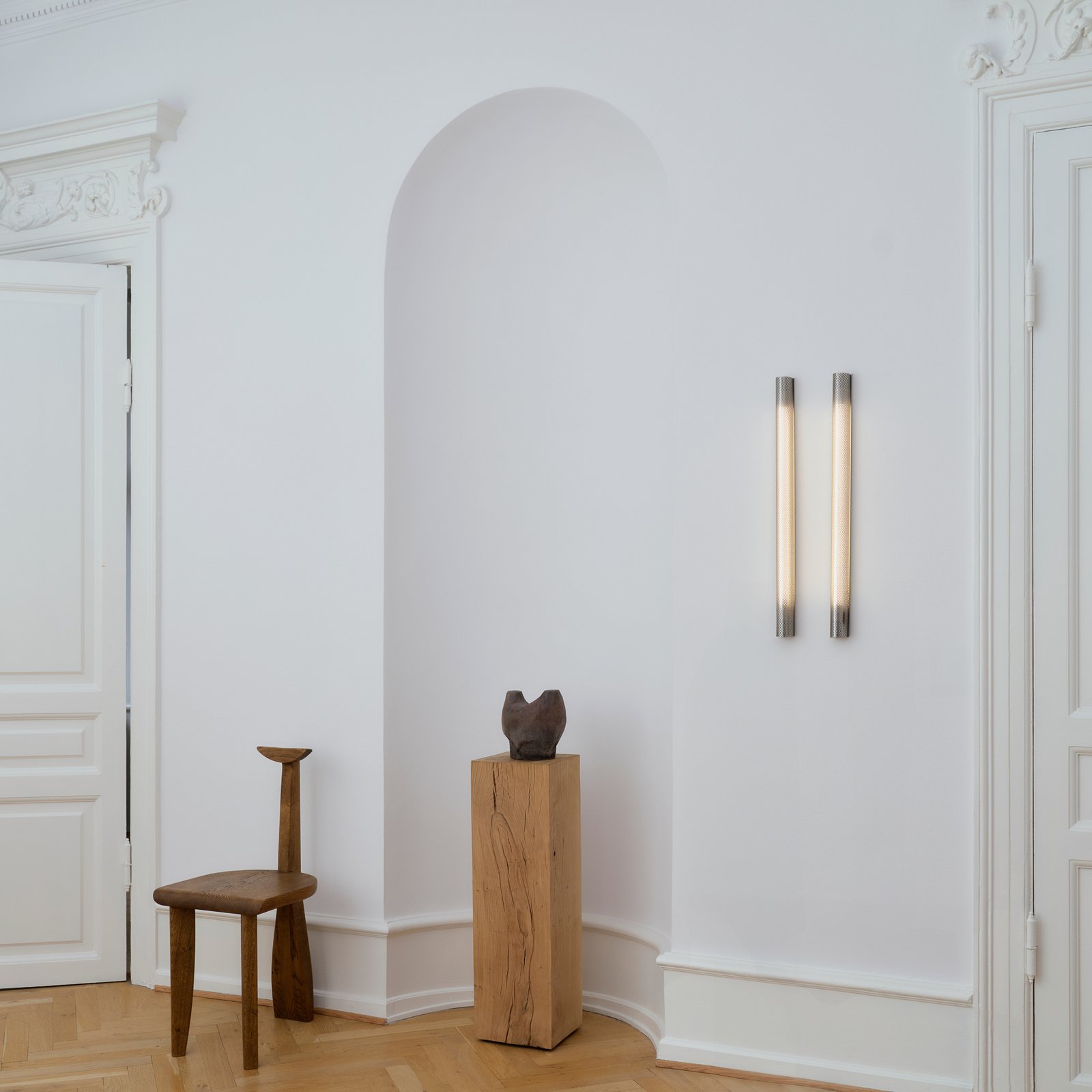 GEJST Wandlampe Radent Stecker, stahlgrau, H. 70 cm, G13 LED