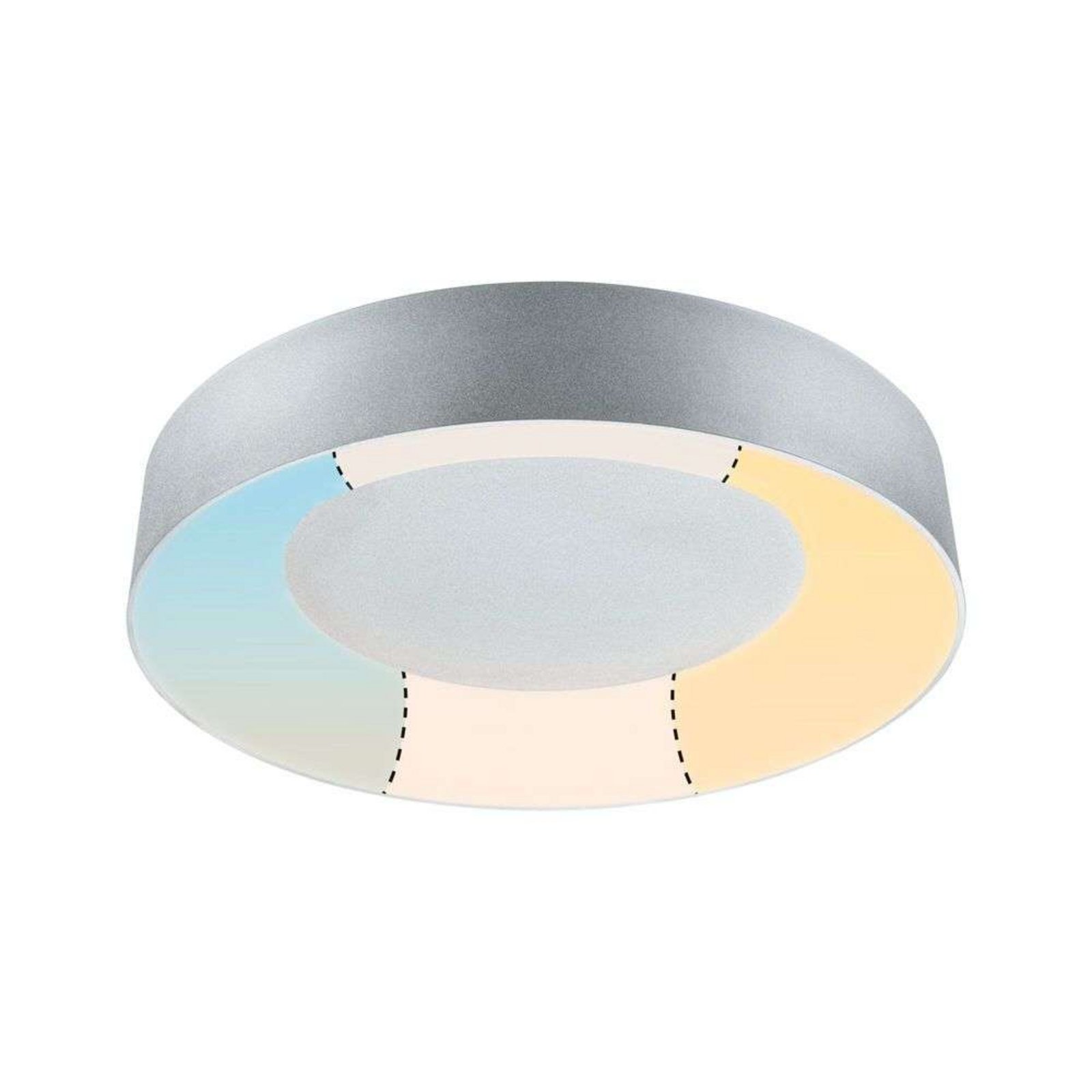 Casca LED Plafoniera IP44 2100lm Bianco/Matt Alluminio - Paulmann