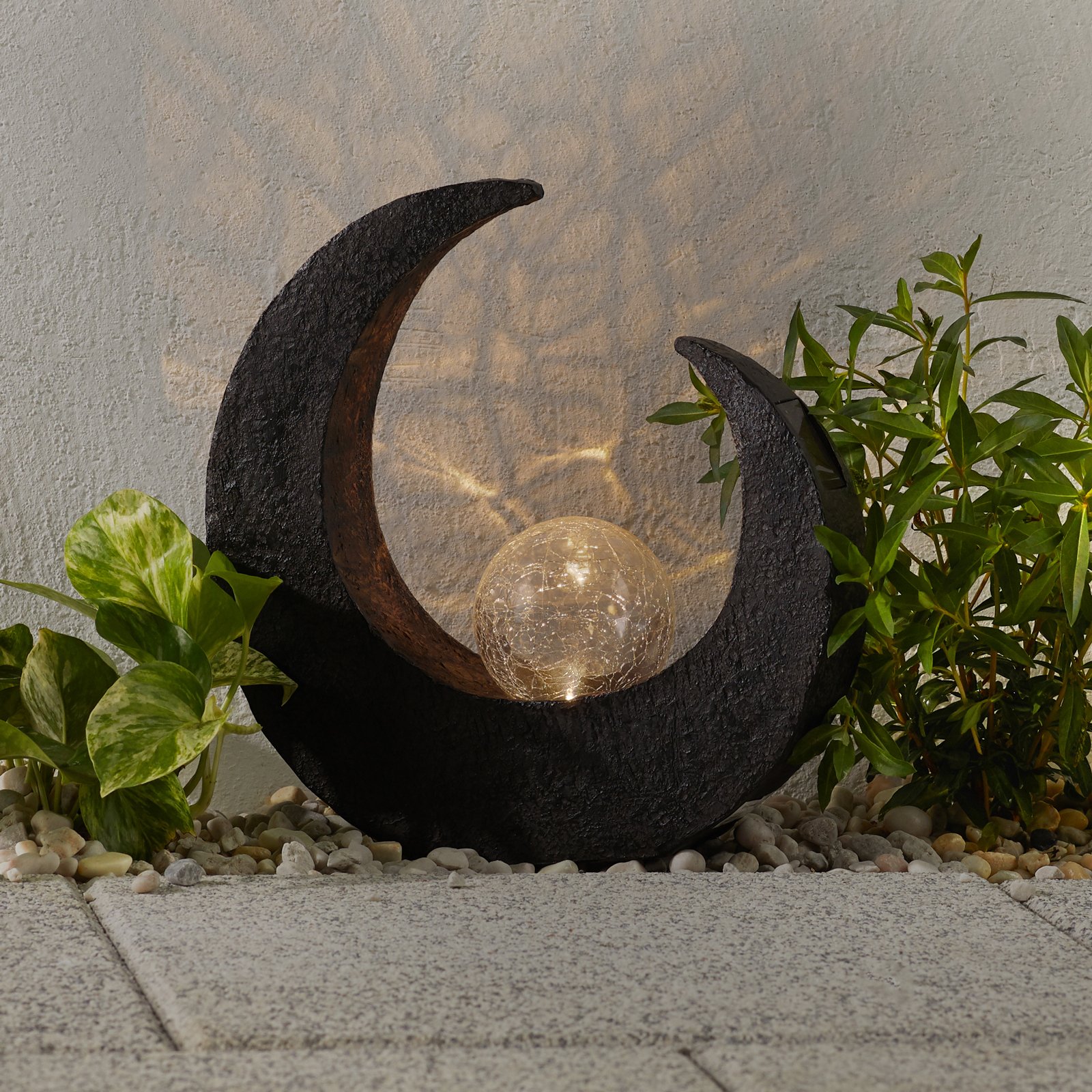 Adem Lámpara Solar Brown/Clear - Lindby