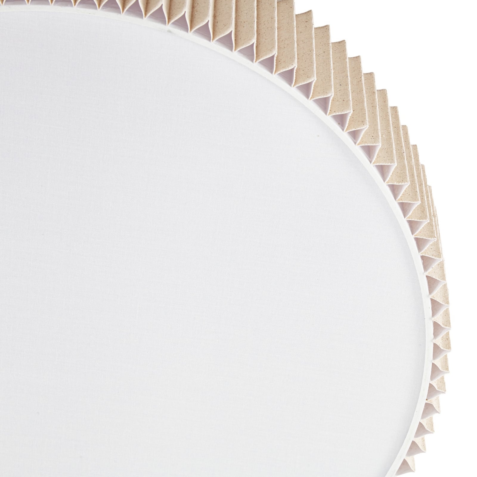 Zoey loftlampe, Ø 52 cm, beige, rund, hør – Lindby