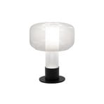 Flick table lamp, clear, glass, 28 cm, dimmable, E14