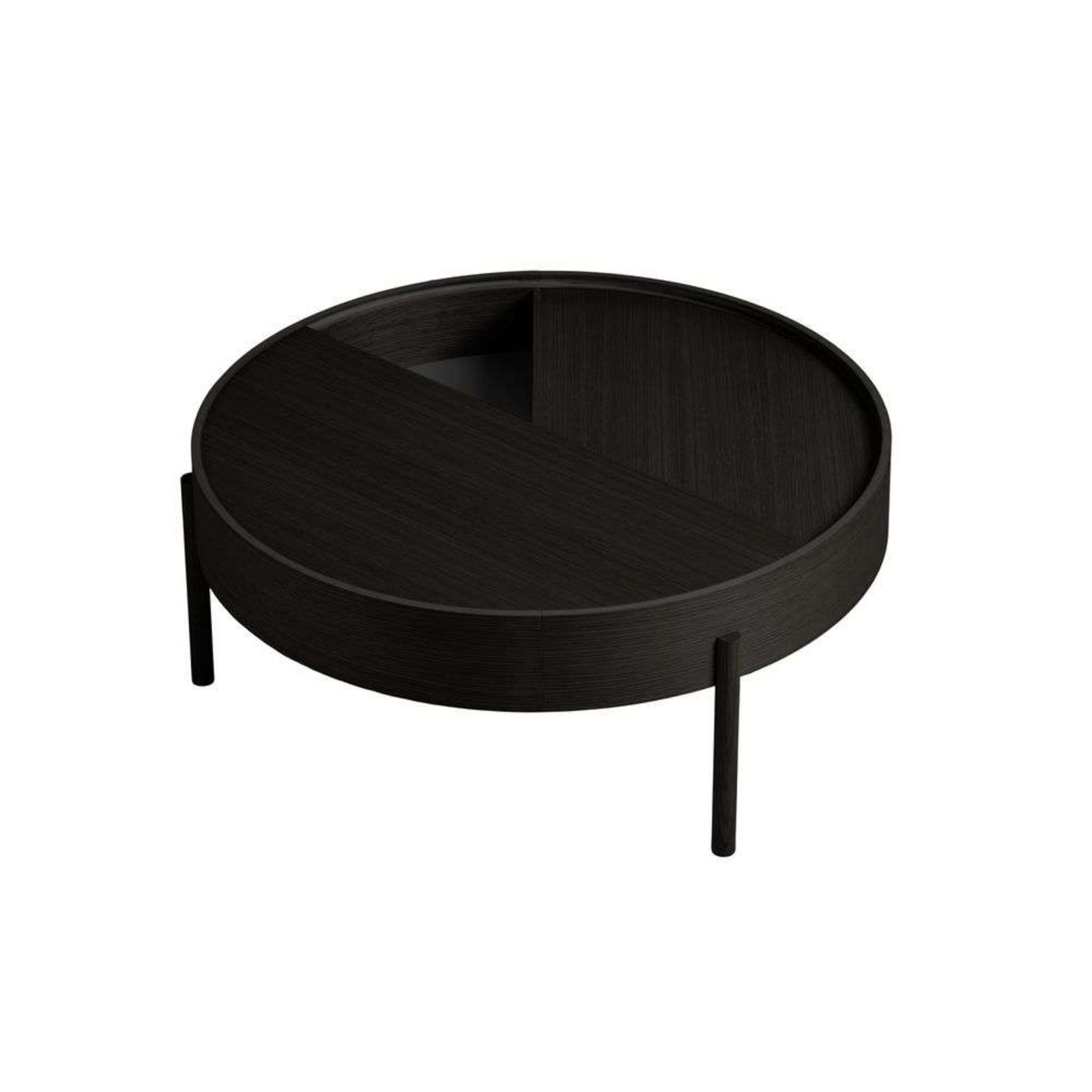 Arc Coffee Table Ø89 Black Ash - Woud