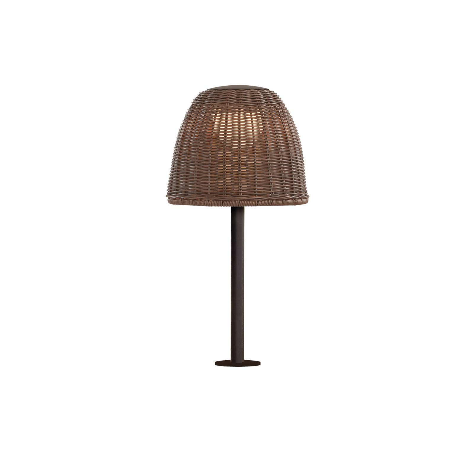 Bover LED stolová lampa Atticus, grafitovo hnedá/hnedá, výška 50 cm