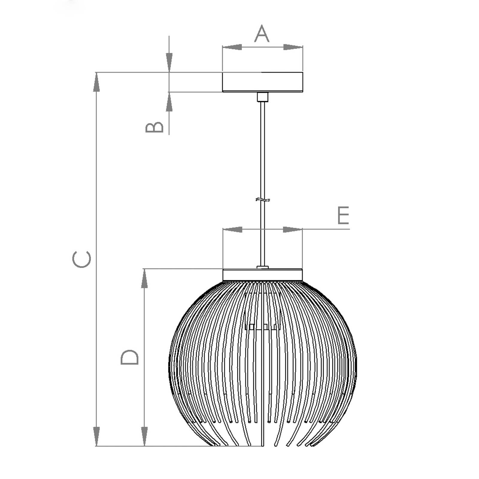 Lampa wisząca Venezuela, czarny/złoty, 1-punktowa