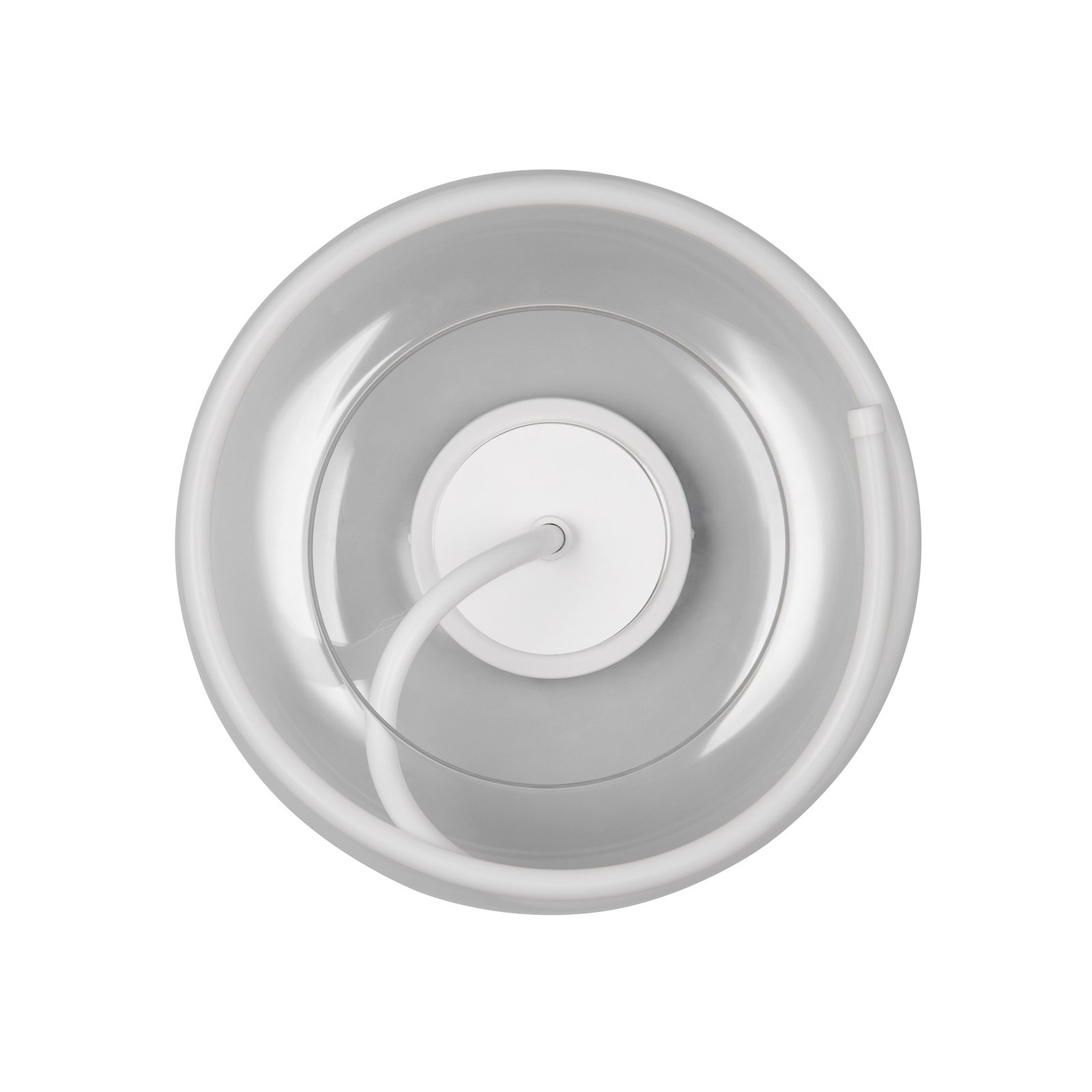 Lámpara LED de techo Tarsia, blanco mate, Ø 40 cm, cristal