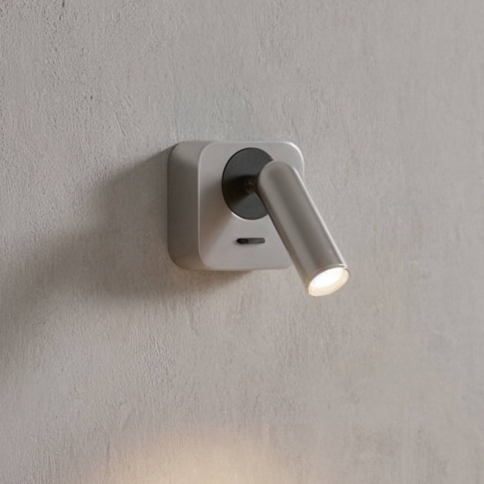 Ideallux Spot mural LED Ideal Lux Bean, couleur nickel, largeur 7 cm