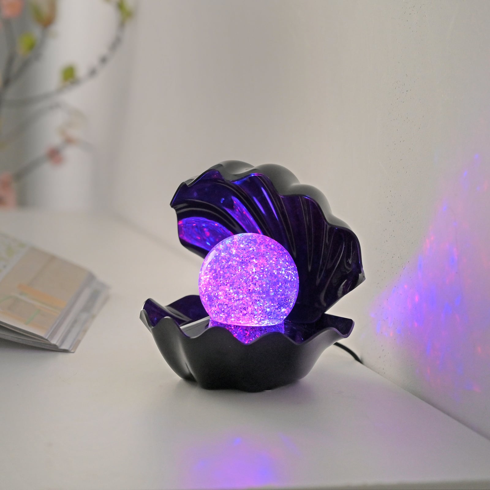 Lampa stołowa LED Arielle, czarna, zasilana bateryjnie lub przez USB-C, RGB