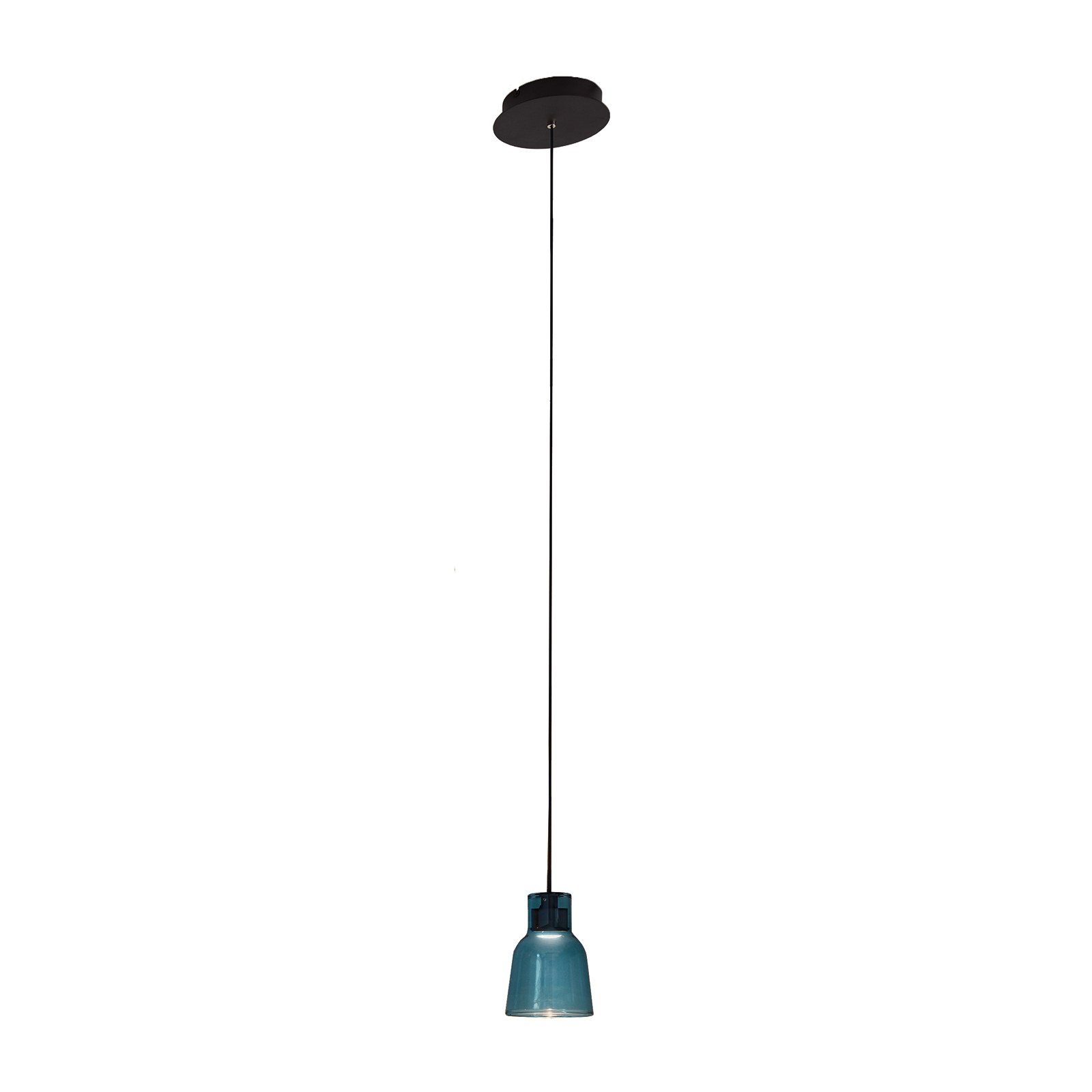 Bover Drip S/01L LED hanging light, glass, blue