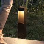 Calex LED pedestal light Terni, black aluminium, IP65