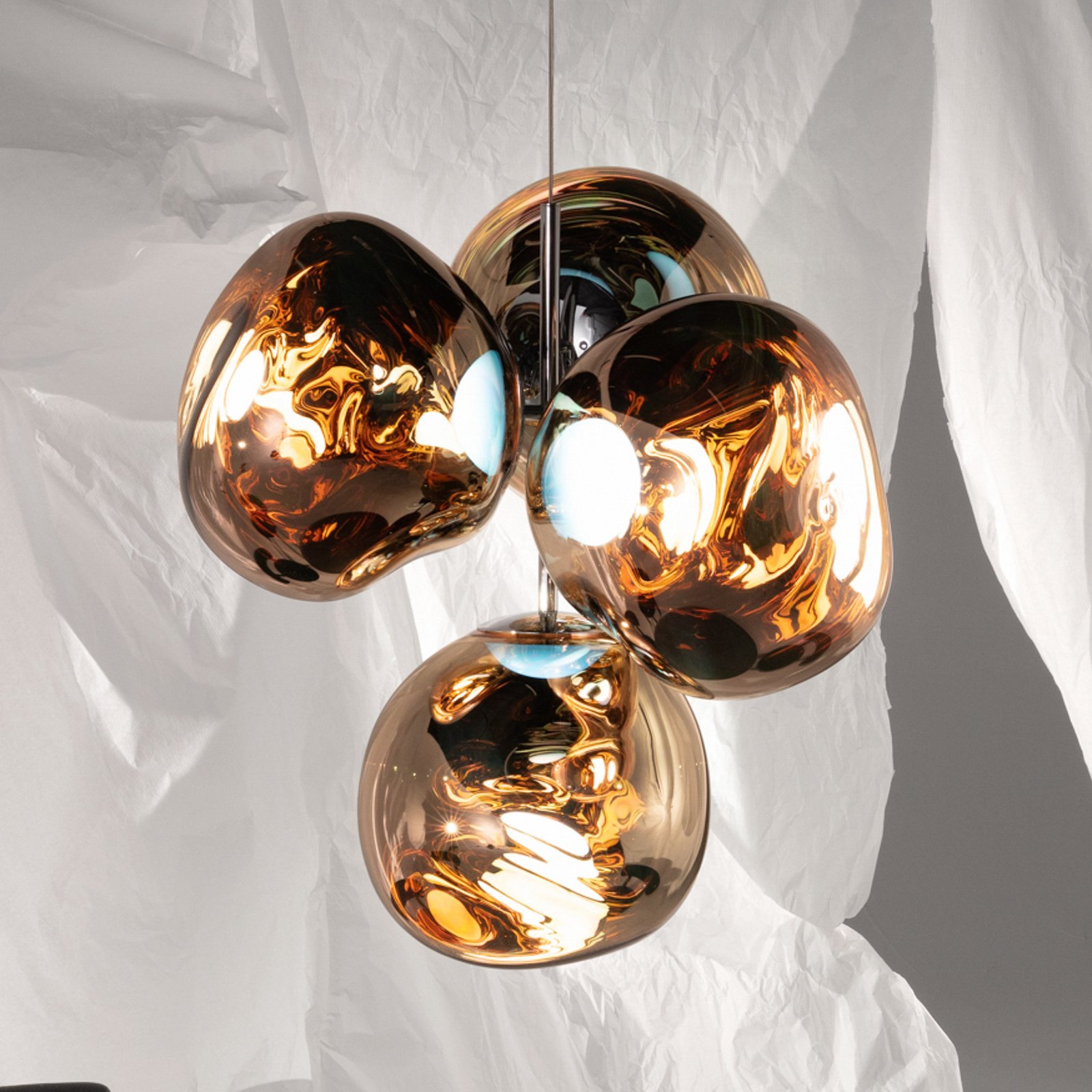 Tom Dixon Lustre LED Melt Chandelier, doré