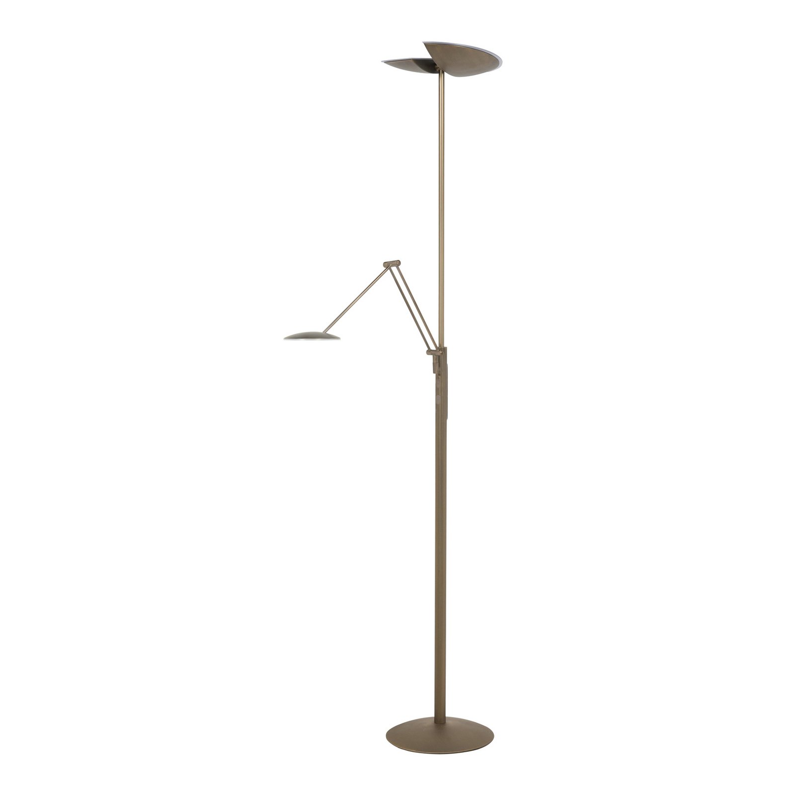 Lámpara de pie LED New Sapporo, bronce, 183 cm, metal Atenuador CCT