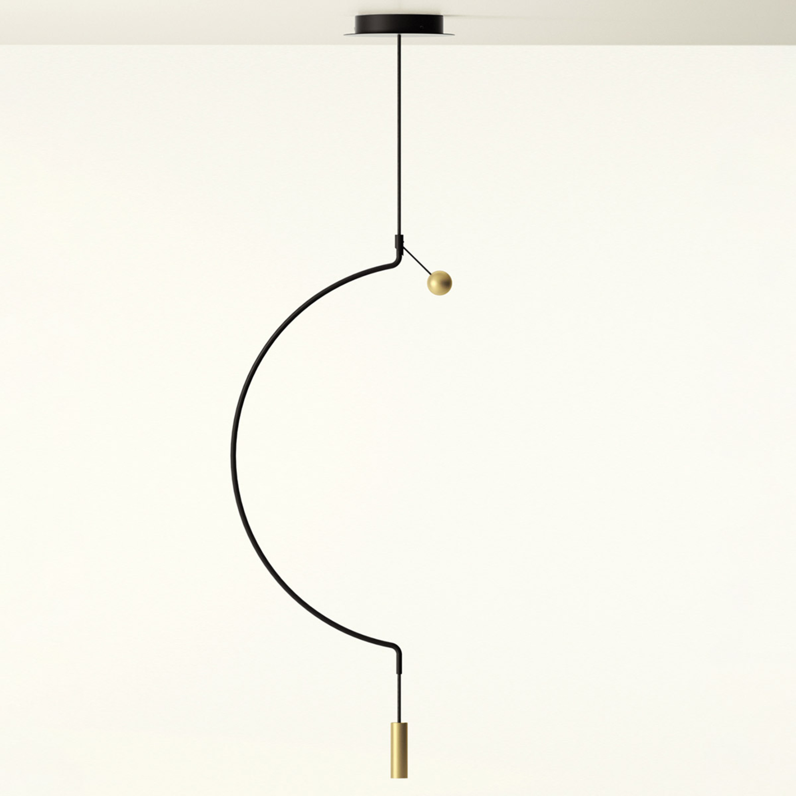 Axolight Liaison P1/M1 Pendellampe schwarz/gold