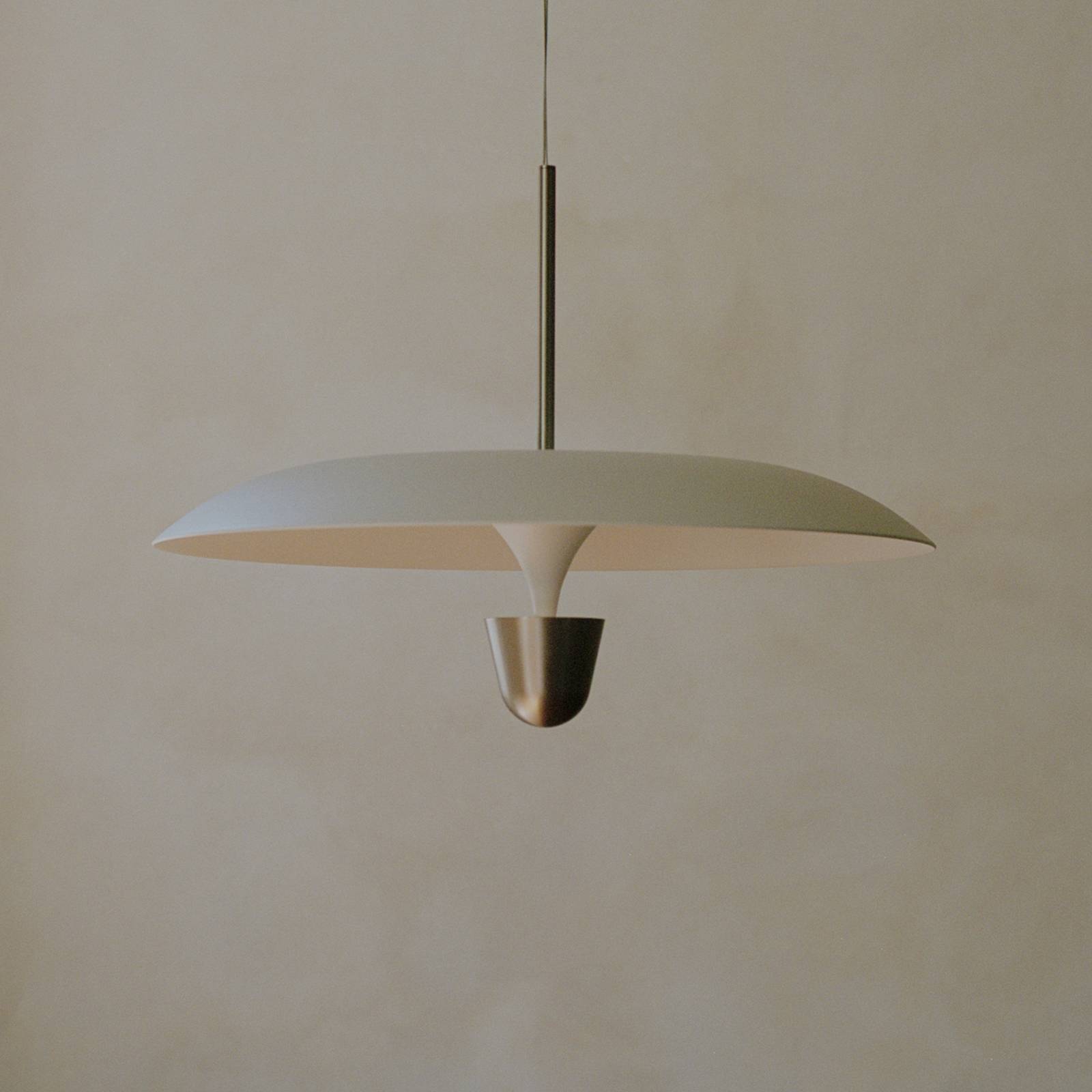 New Works LED-Pendellampe Kantarell, Ø 55 cm, nickel günstig online kaufen