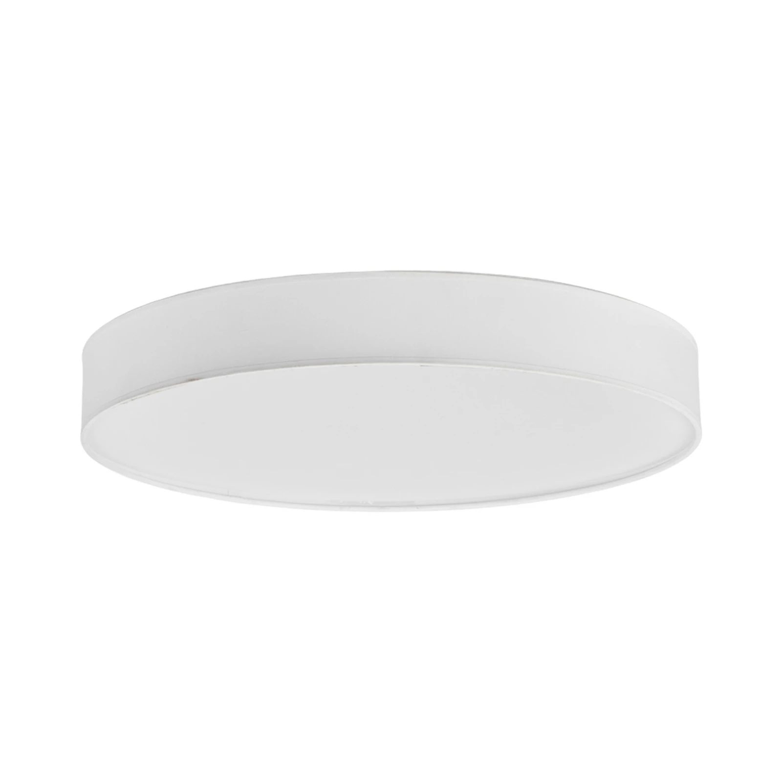 Candeeiro de teto LED Lindby Saira, Ø 50 cm, branco, têxtil