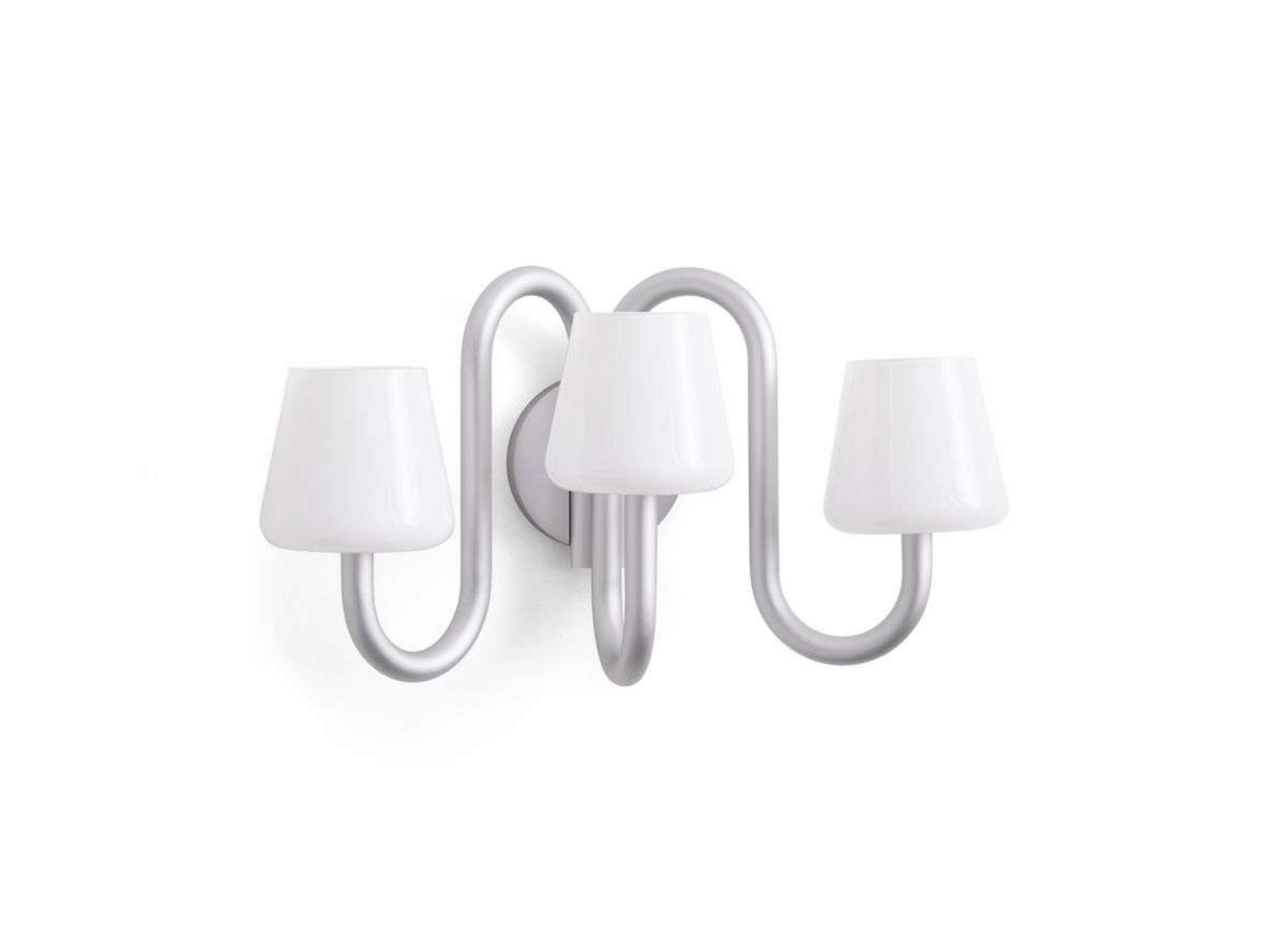 Apollo Sconce Candeeiro de Parede Alu/White Opal - HAY