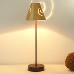 Elegancka lampa stołowa Schneckenhut Gold