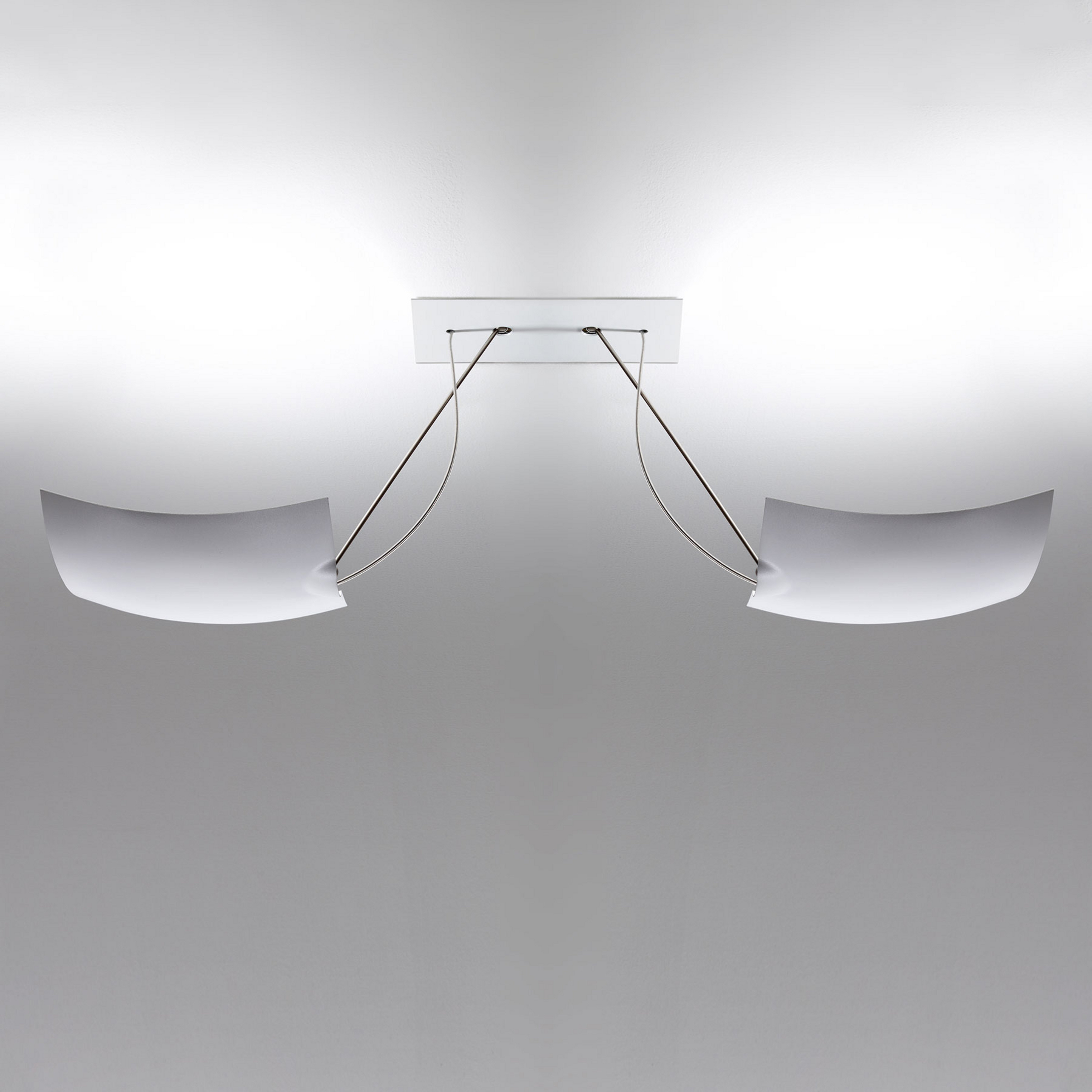 Ingo Maurer 2x18x18 LED-Deckenleuchte, 2-flammig