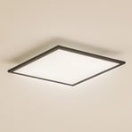 Lindby LED panelis Enhife, melns, 40 x 40 cm, metāla, 4000K