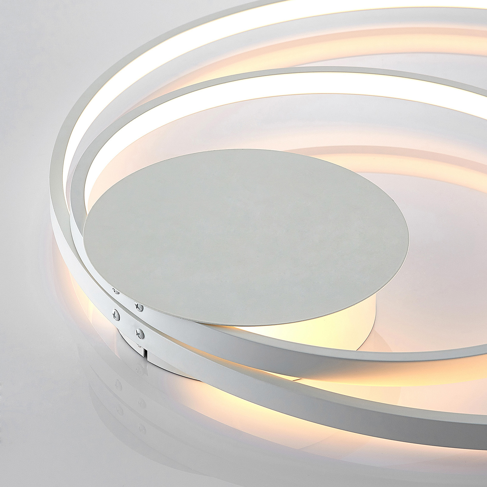 Lindby Nerwin -LED-kattovalo, pyöreä, valkoinen