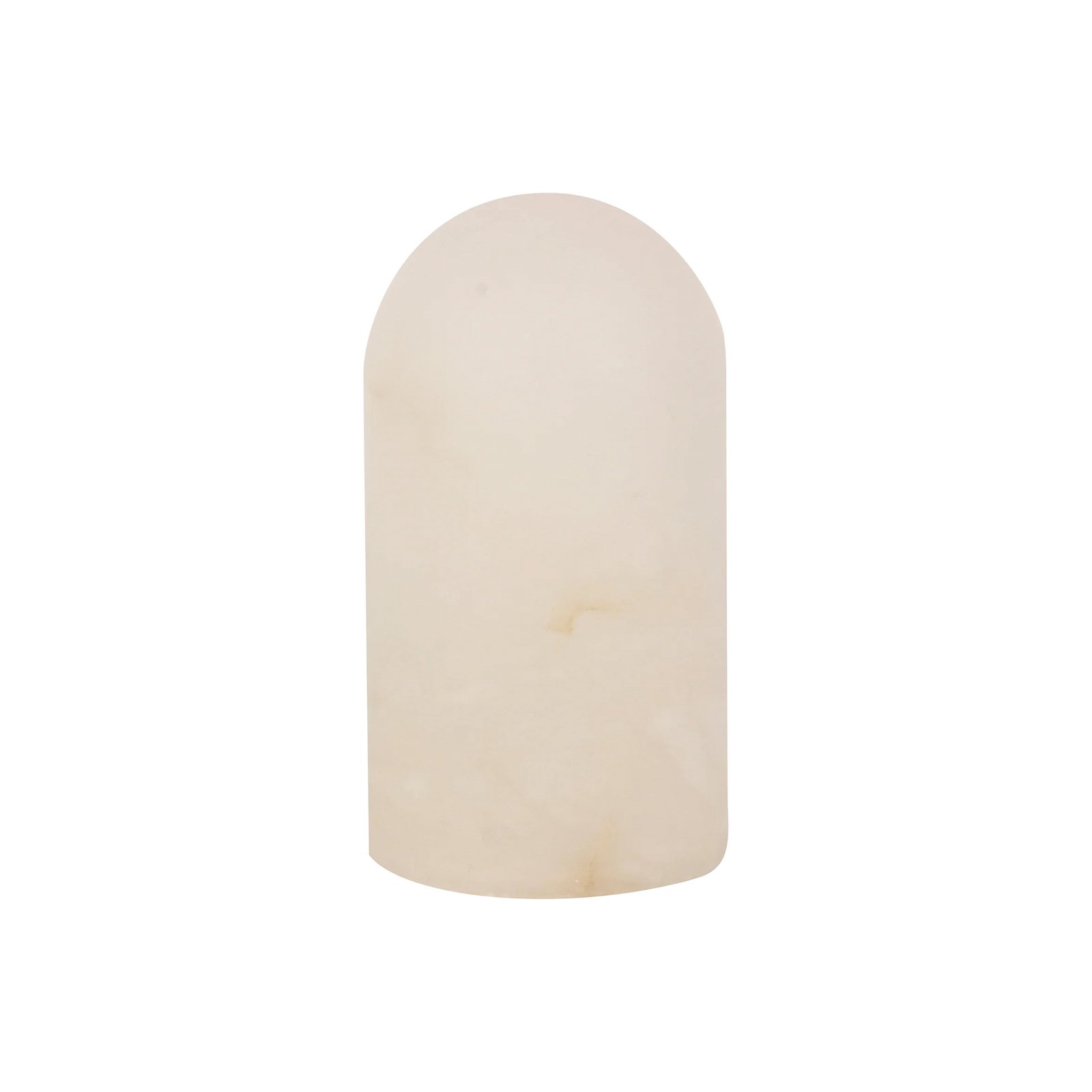 Beacon lampe de table Panton, pierre d'albâtre blanche, hauteur 17,5 cm