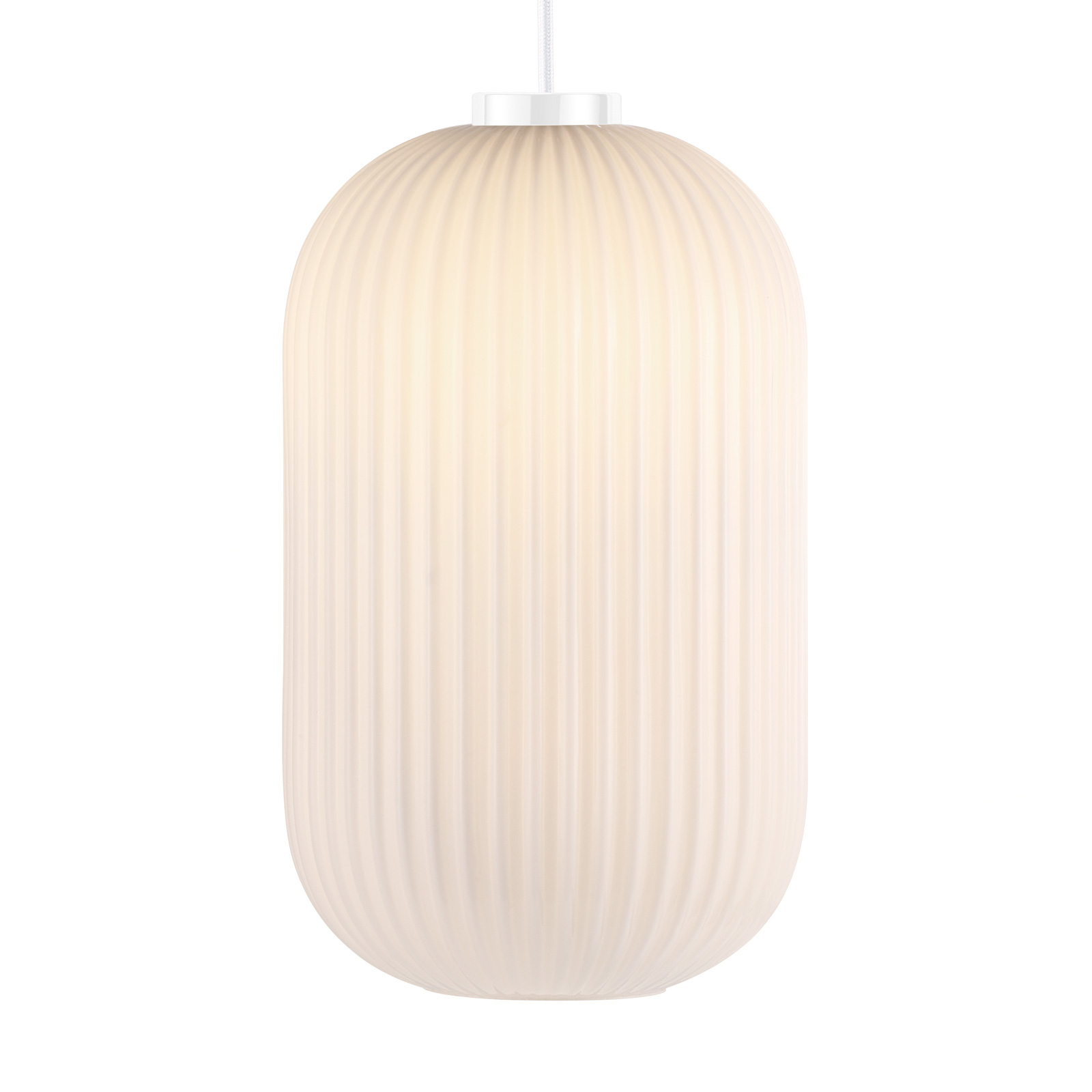 Nordlux Milford 20 pendant light, fluted glass lampshade, for Living / Dining Room, glass, E27, 40 W, energy efficiency: A++, H: 33.5 cm