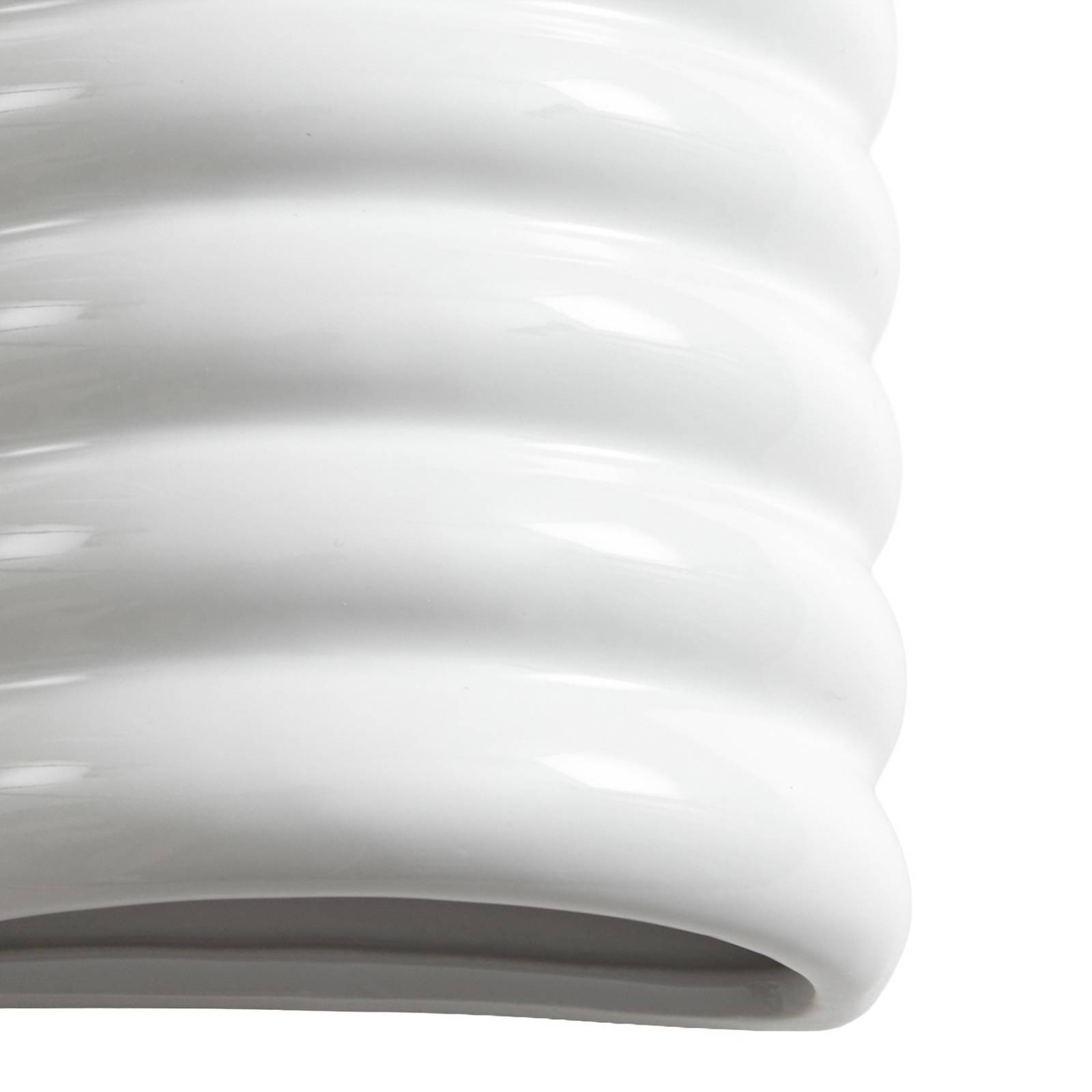 Kinkiet LED Lucande „Riff”, biały, ceramika, wysokość 25 cm