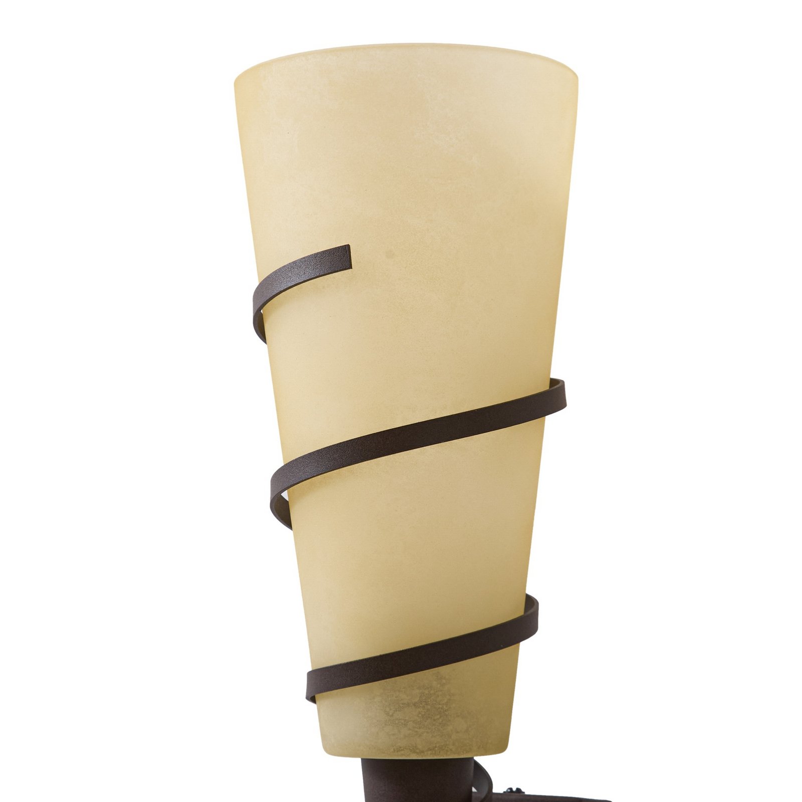 Lindby Applique Anouk, altezza 44 cm, vetro, metallo, torcia