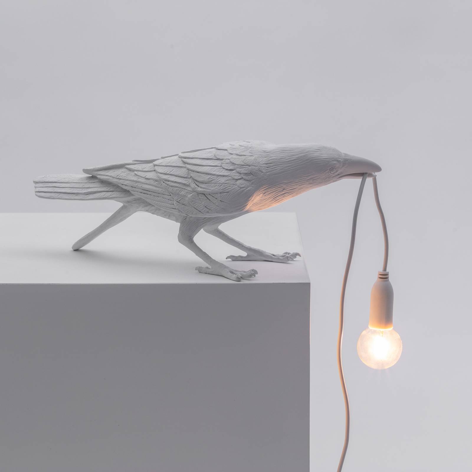 Lampa stołowa LED Bird Lamp, grać, biała