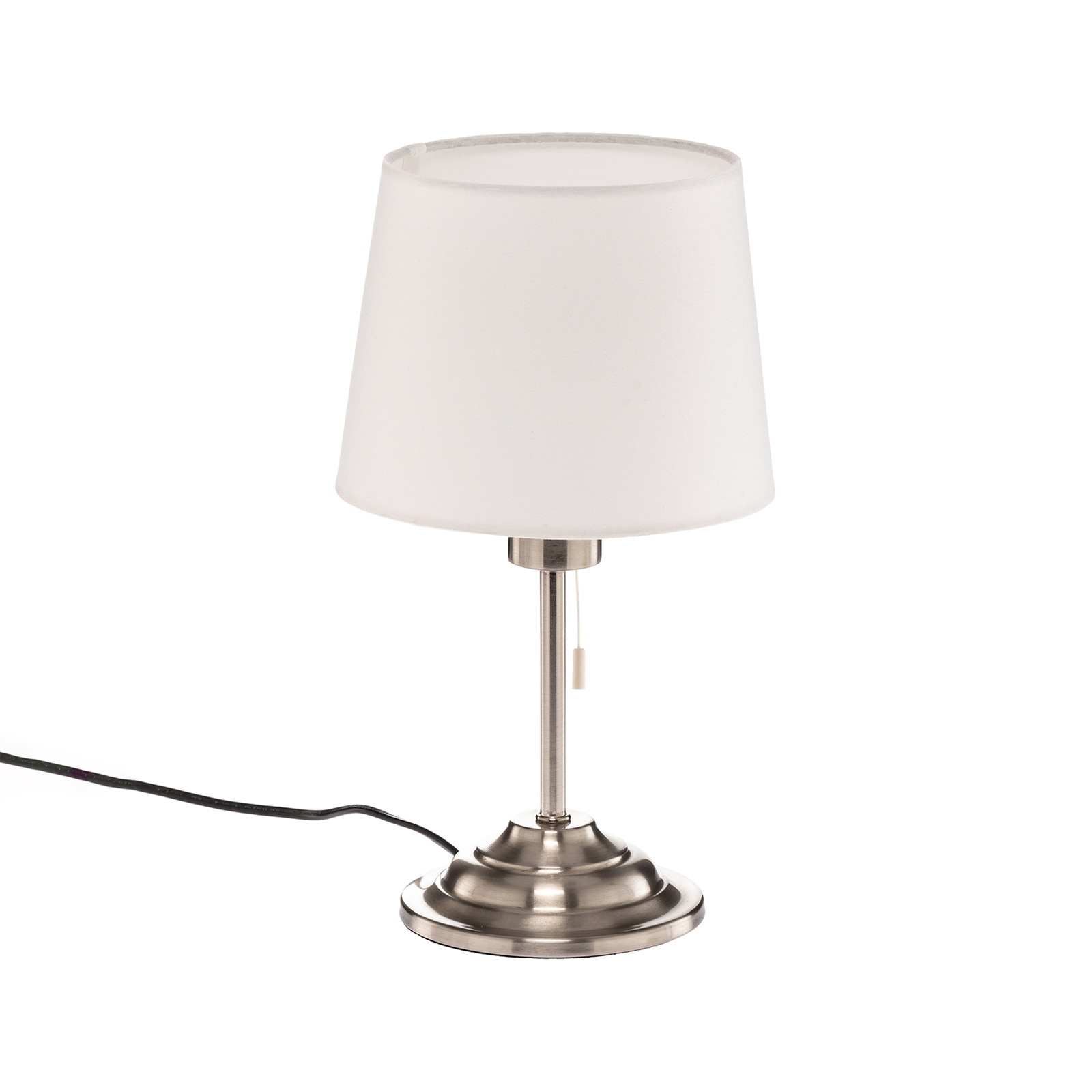 Lindby Alomira tafellamp, 32 cm, nikkel