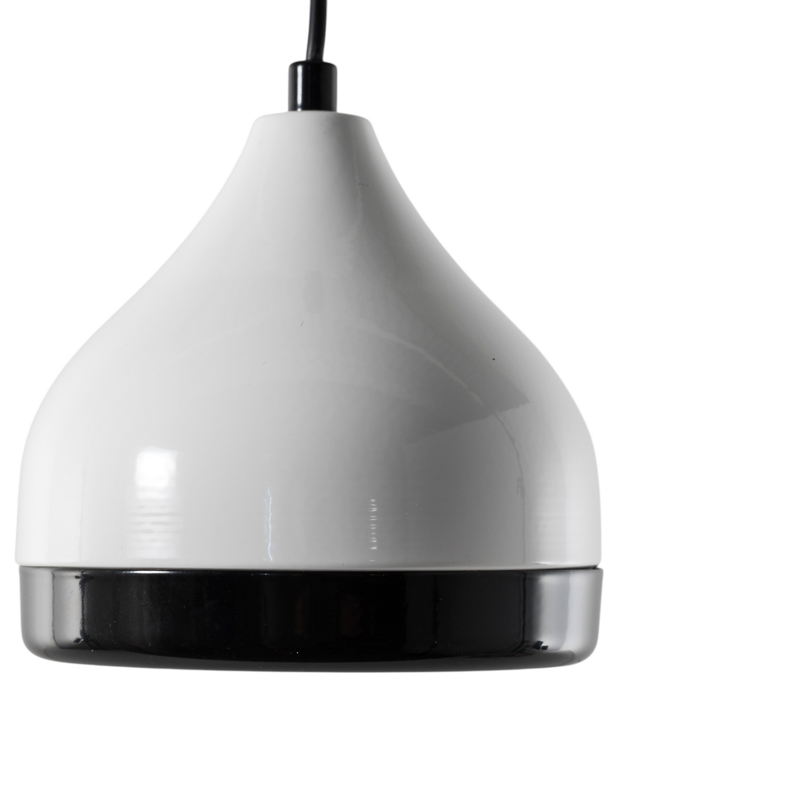 Lampada a sospensione Yildo 6868, bianco/nero, metallo, a 1 luce