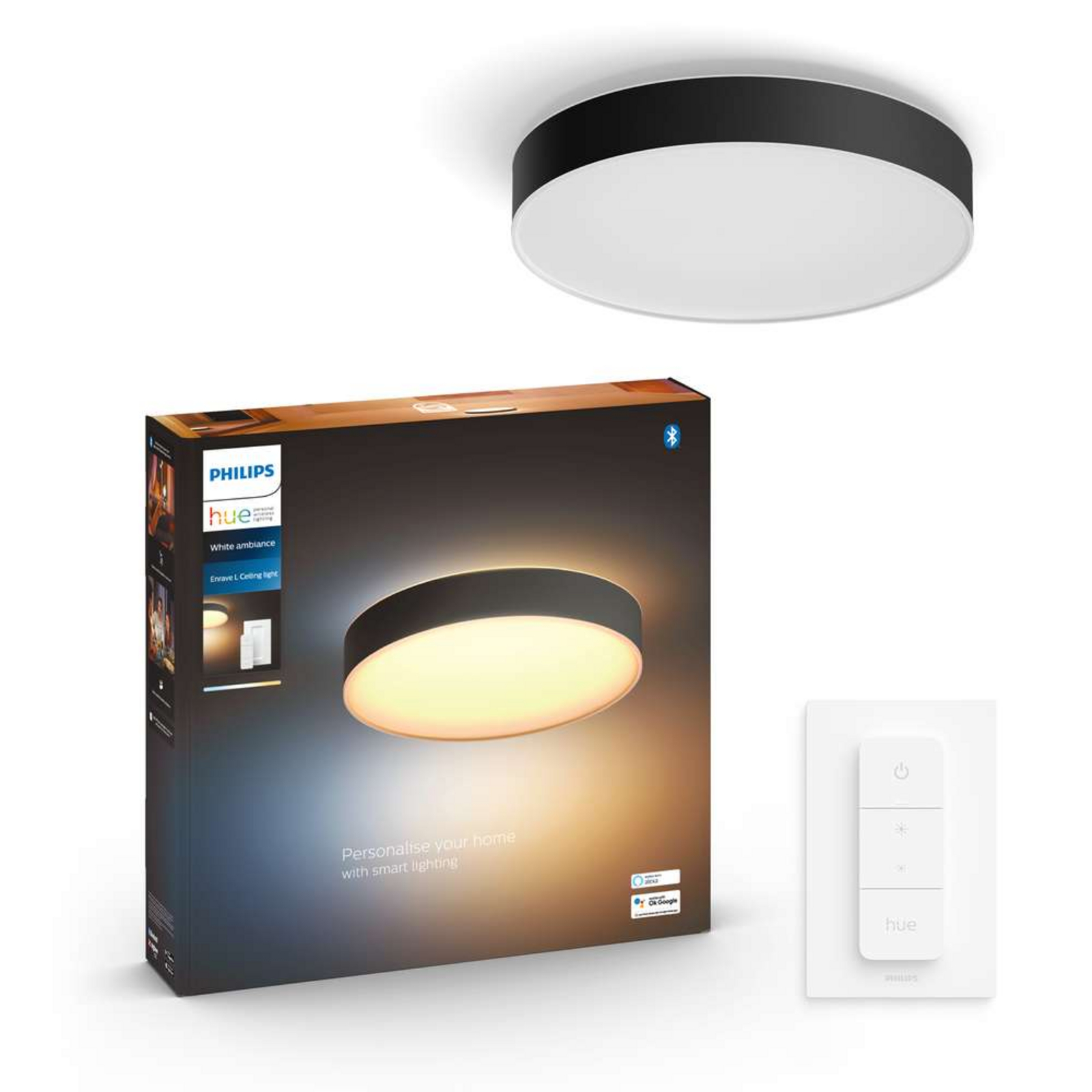 Hue Enrave L Plafonieră White Amb. Black - Philips Hue