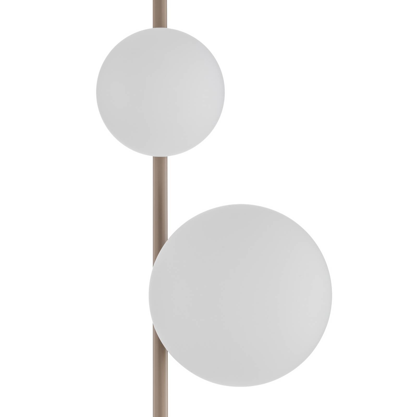 Lampa stojąca Etno LP4, beżowa, szkło/stal, wysokość 140 cm, G9