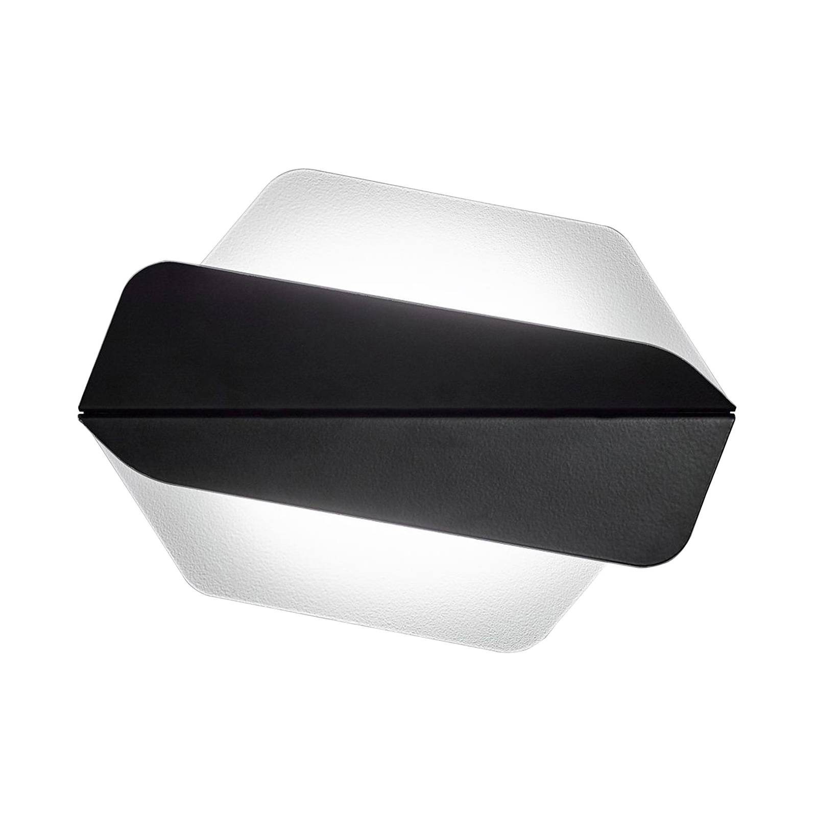 Prandina Dolomite W1 LED 3-set 2,700 K black/white, for Living / Dining Room, metal, 8 W, W: 25 cm, H: 18 cm