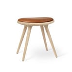 Chaise, marron, chêne mat/cuir, hauteur 47 cm - Mater