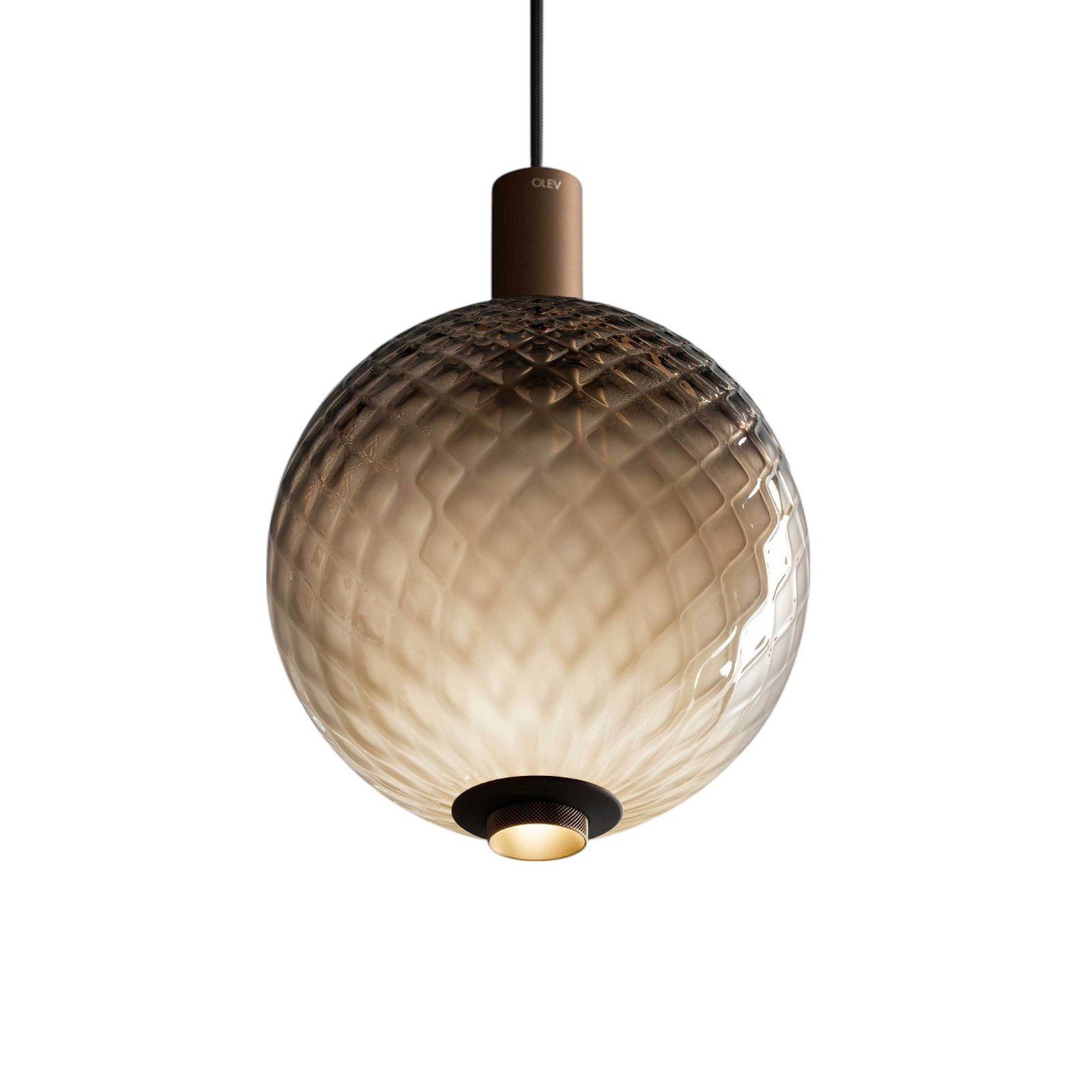 OLEV LED-Pendel BEAM STICK NUANCE BALLOTON braun Ø 20 cm 927