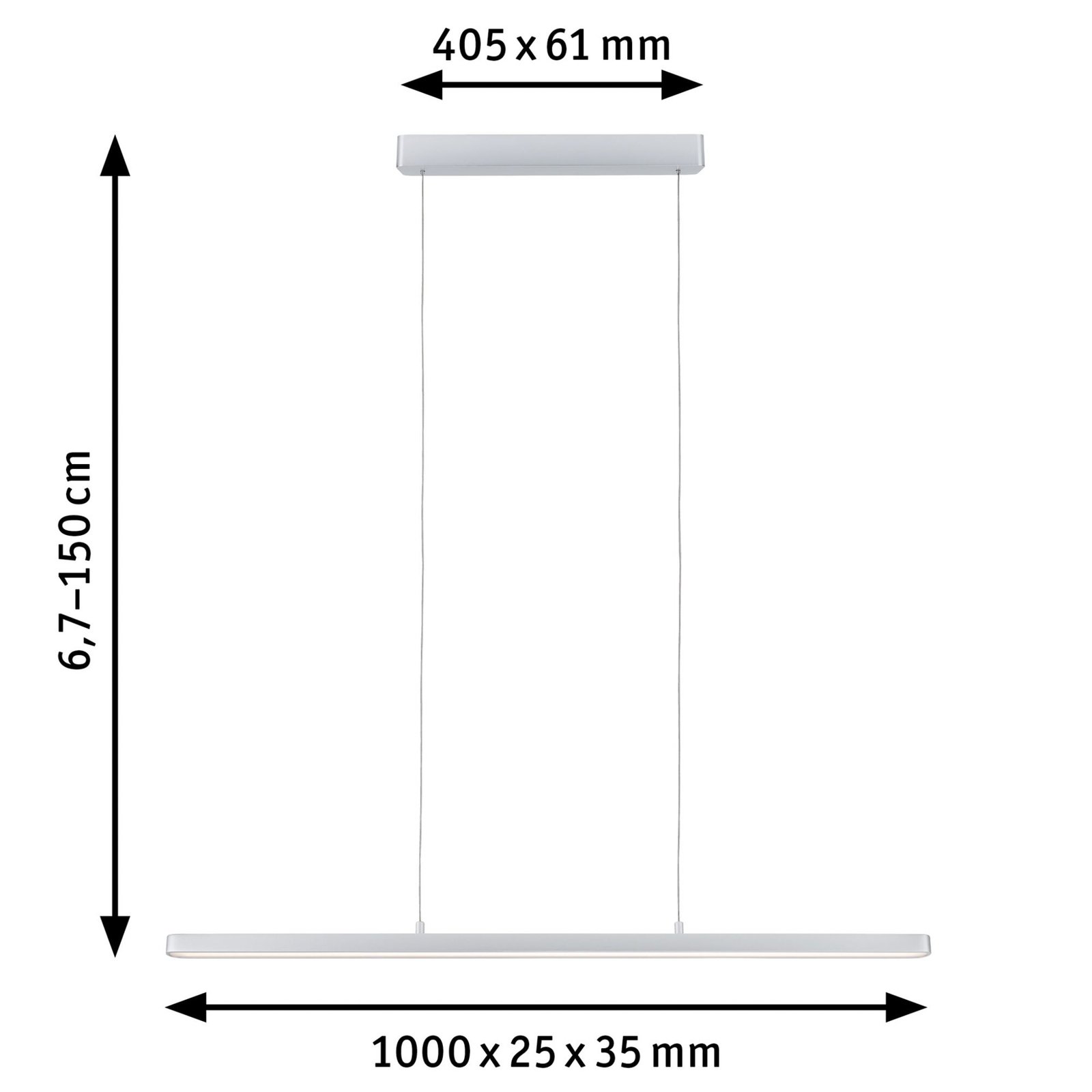 Lento LED Visilica TW ZigBee Dim. Mat Krom - Paulmann