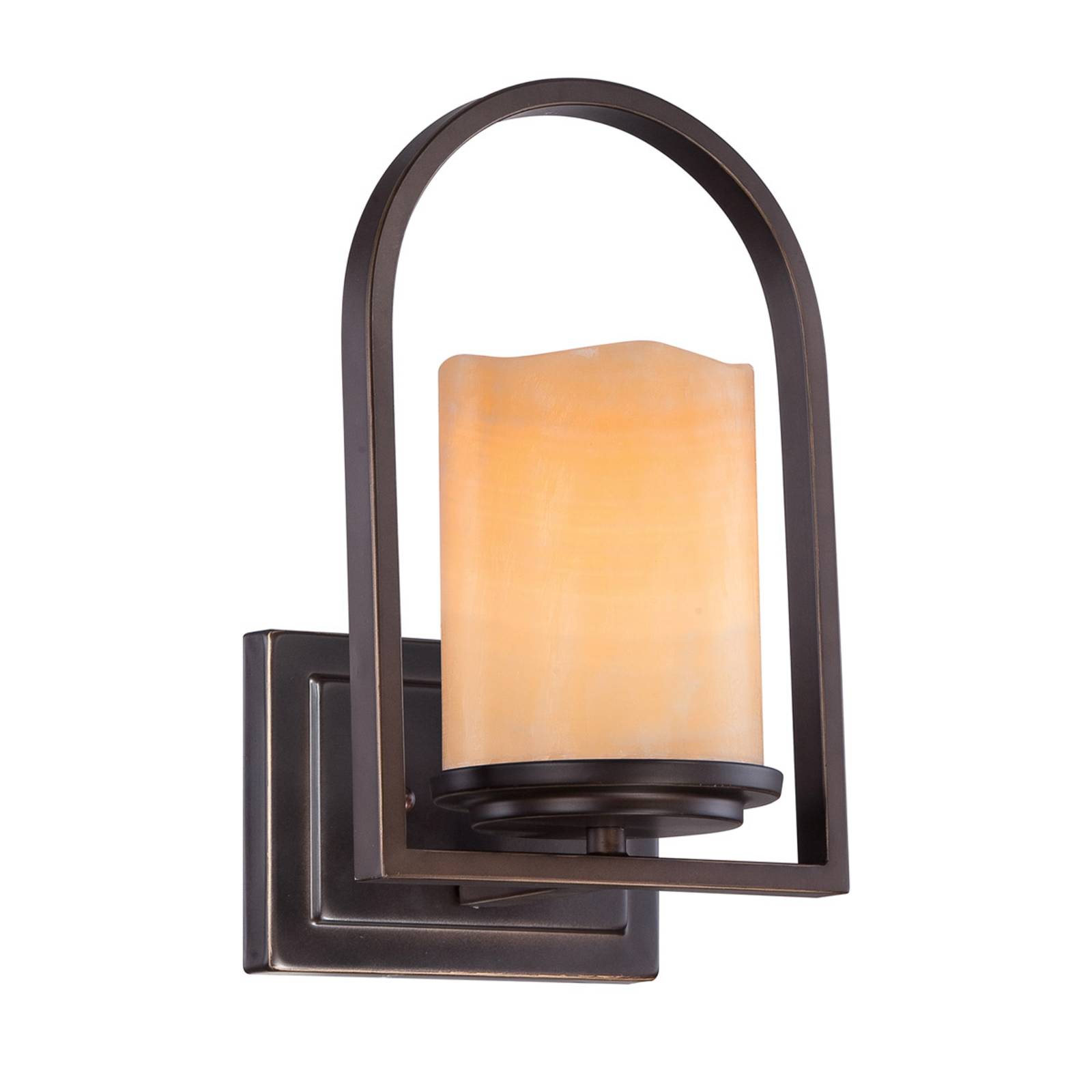 Pretty wall lamp Aldora with onyx lampshade