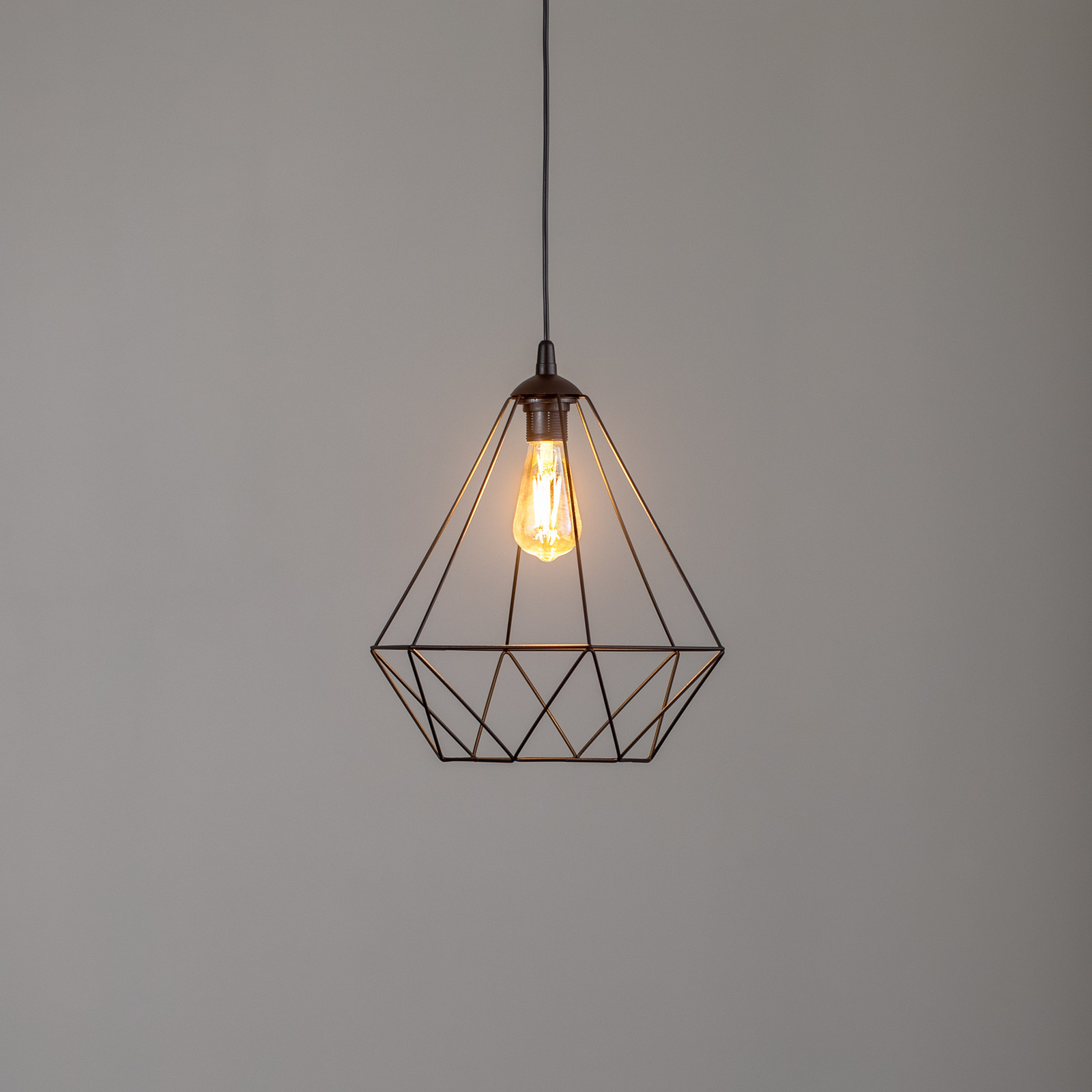 Eko-Light Lampă suspendată Basket negru 1 bec - Camera de zi / sufragerie - modern - Metal