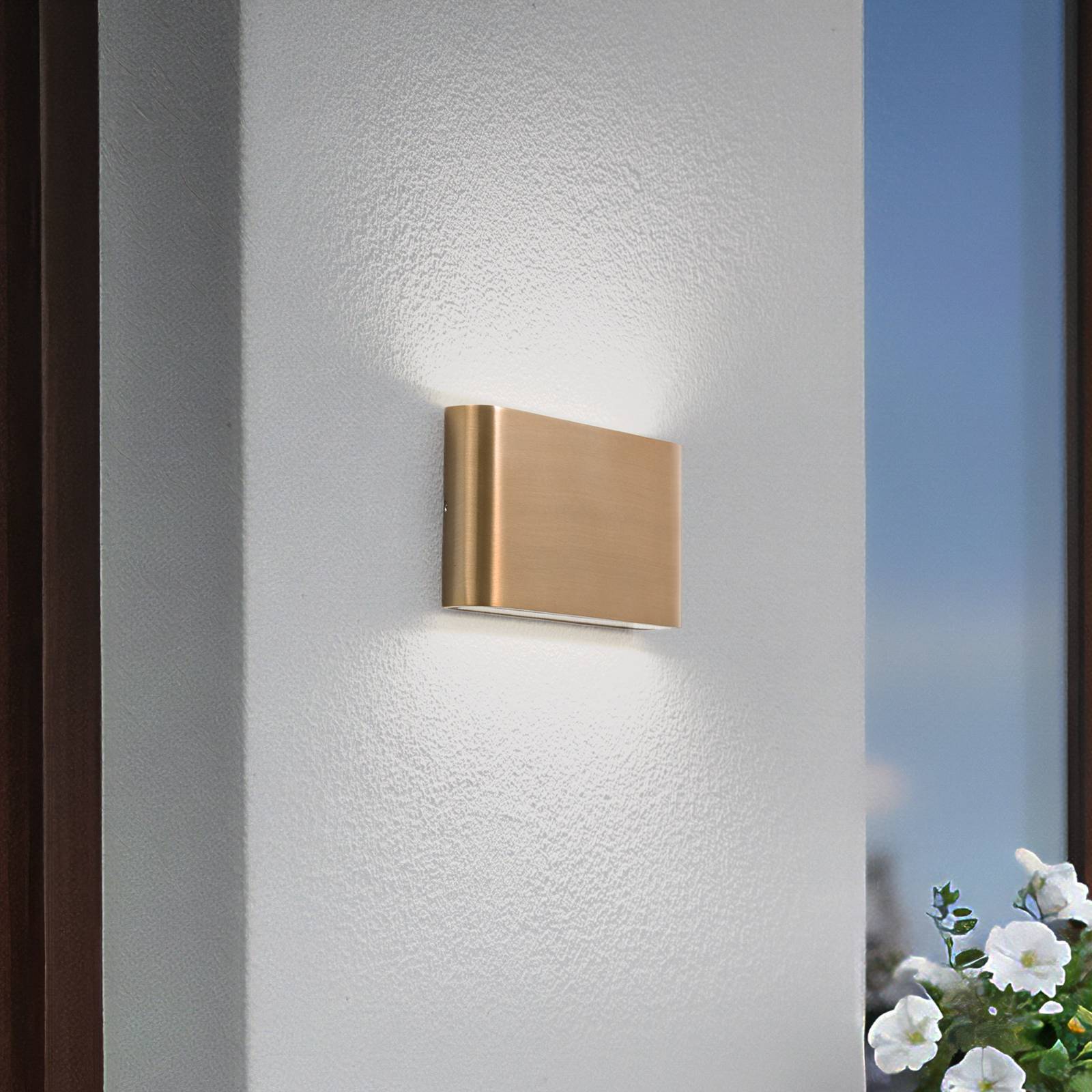 LED-Wandleuchte Semi M, Aluminium, gold, Länge 17,5 cm günstig online kaufen