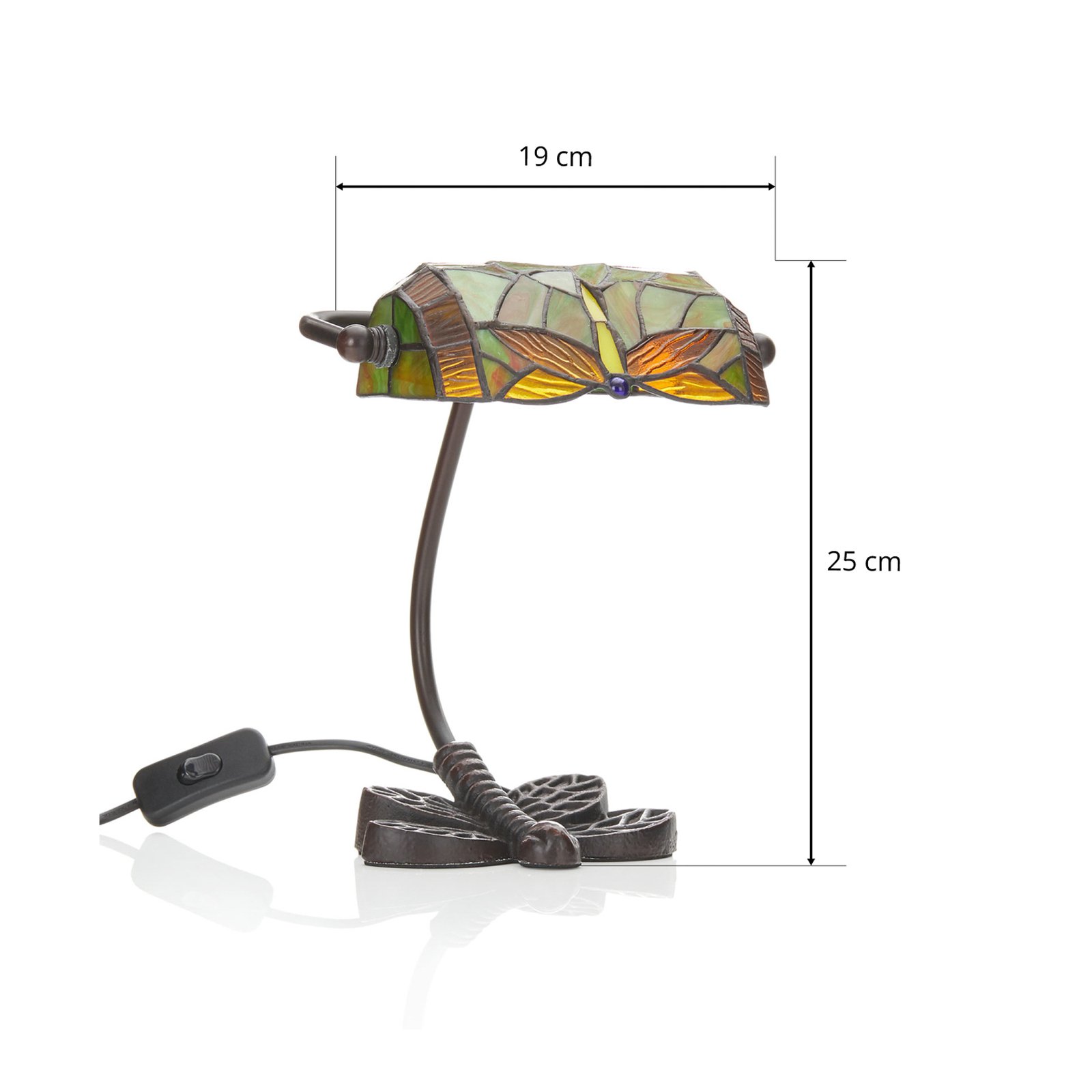 Fabulous table lamp DRAGONFLY, handmade