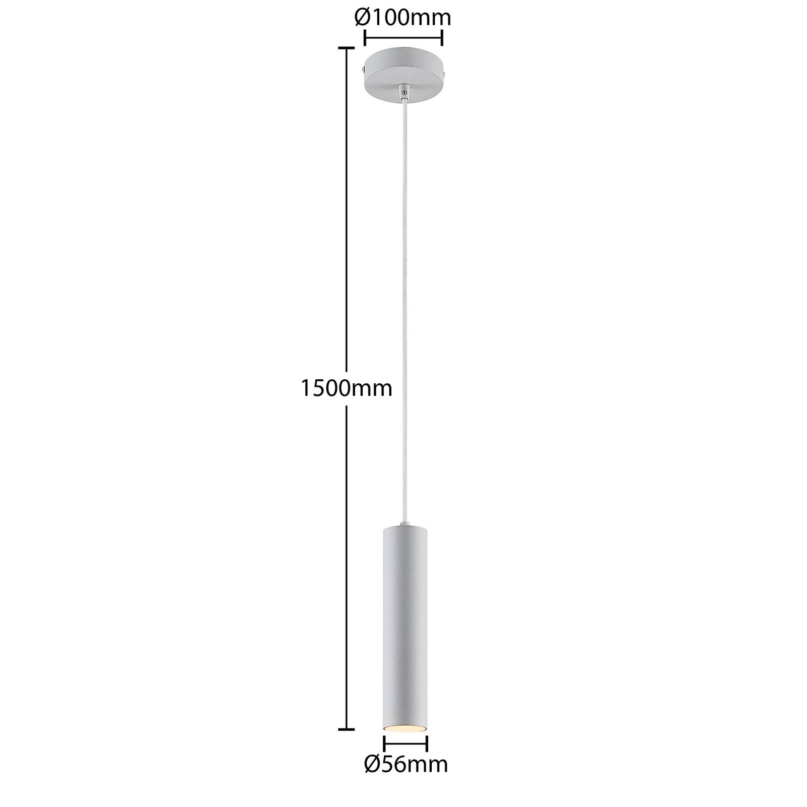 Prios Neliyah lampa wisząca okrągła, biała, 1-pkt.