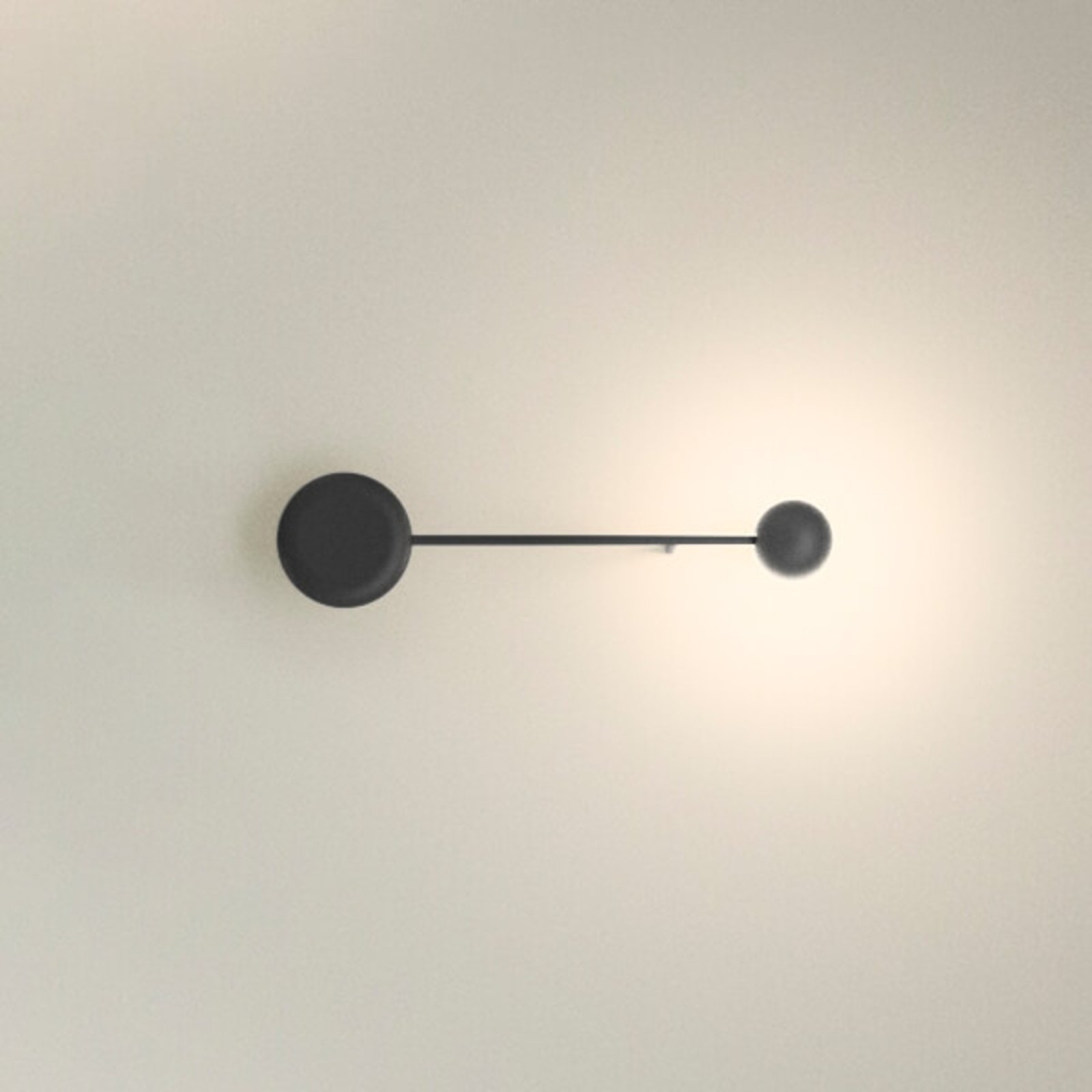 Musta LED-seinävalo Pin