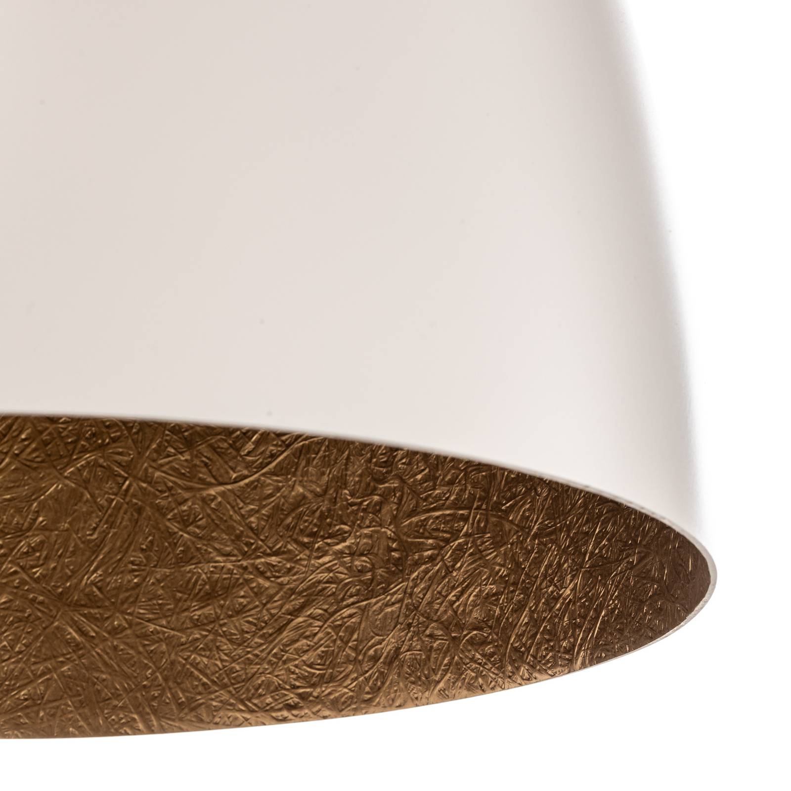 Metalowa lampa wisząca Egg M, Ø 38 cm, biała