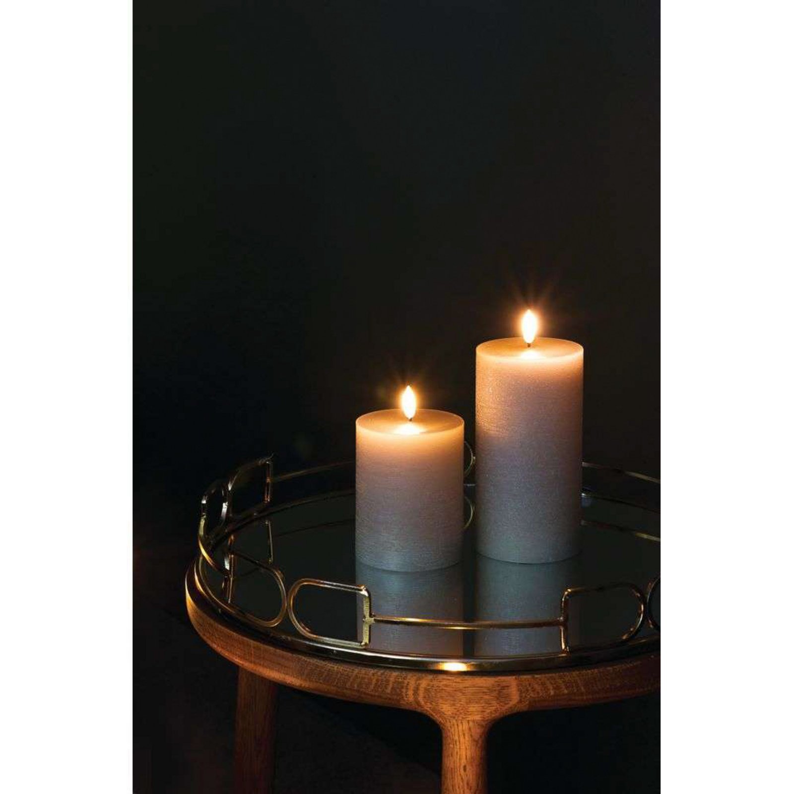 Pillar Candle LED 7,8 x 15,2 cm Rustic Sandstone - Uyuni Lighting