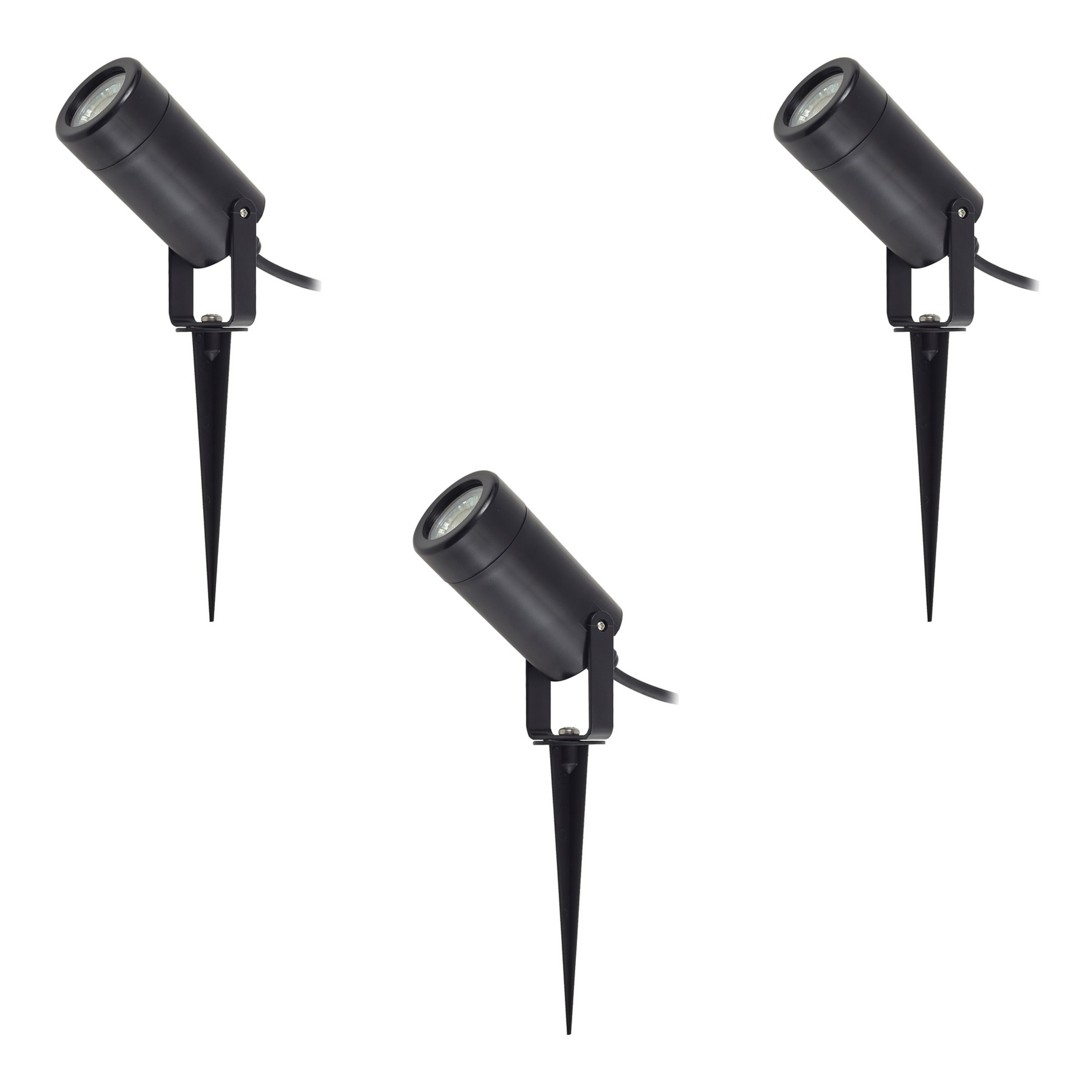 Thorgal Garten Leuchte w/Speer Ø6 3pcs Schwarz - Lindby