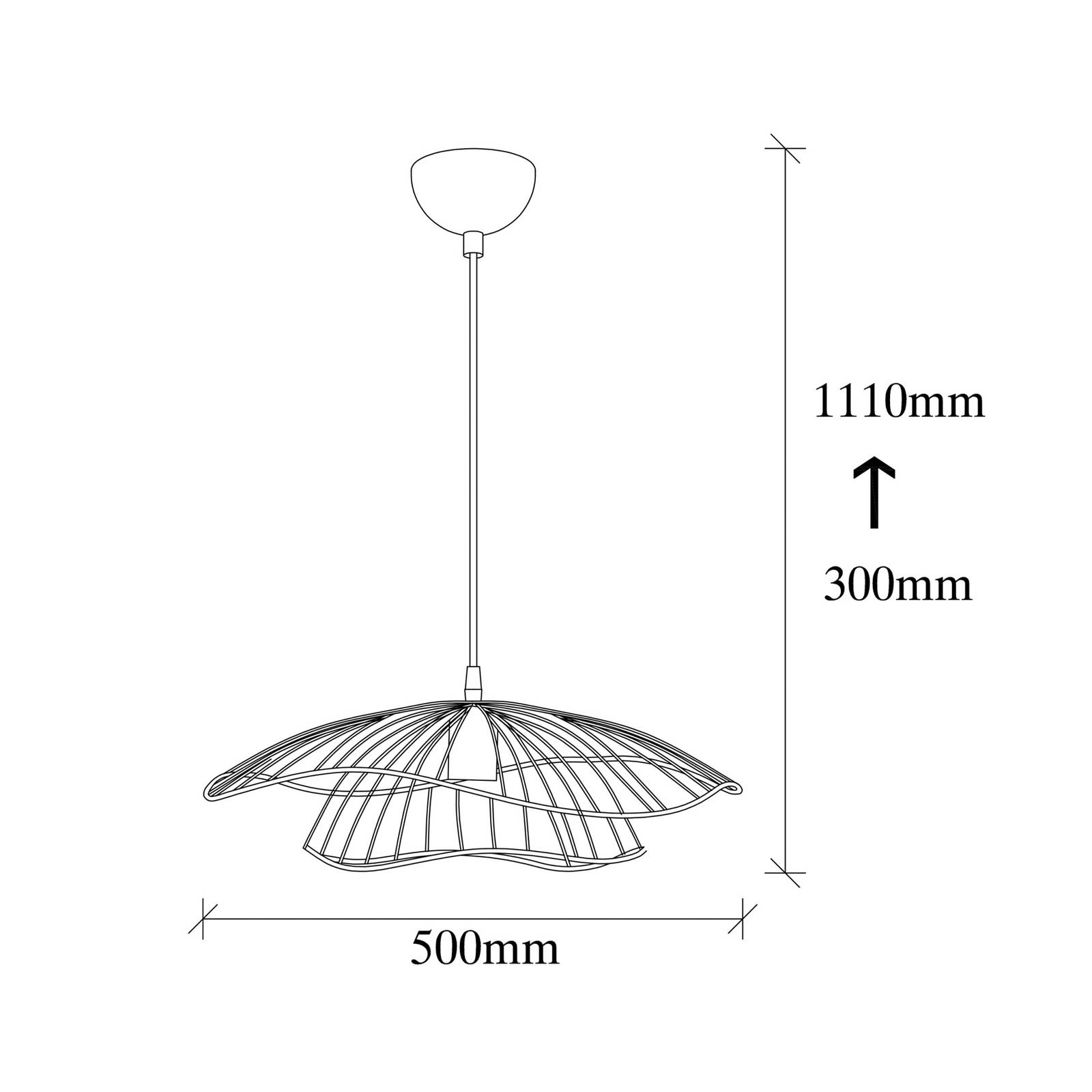 Lampa wisząca Tel 6501 Ø50cm miedź