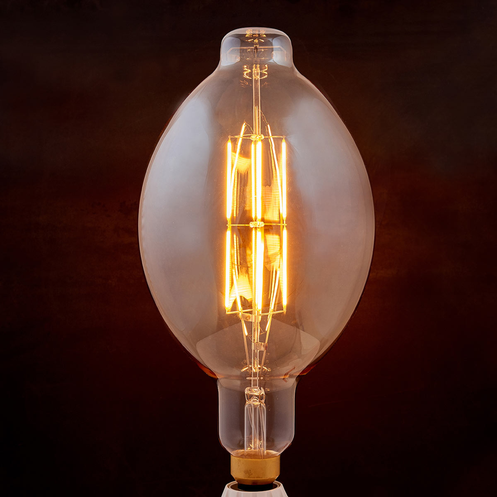 E27 LED-Lampe Filament 8W 800lm 1.900K amber Oval