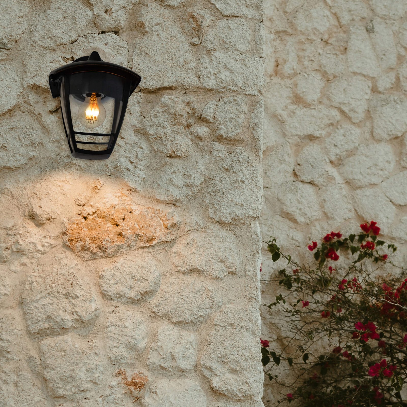 Segula Āra sienas lampa Antique down, melna, alumīnijs, E27