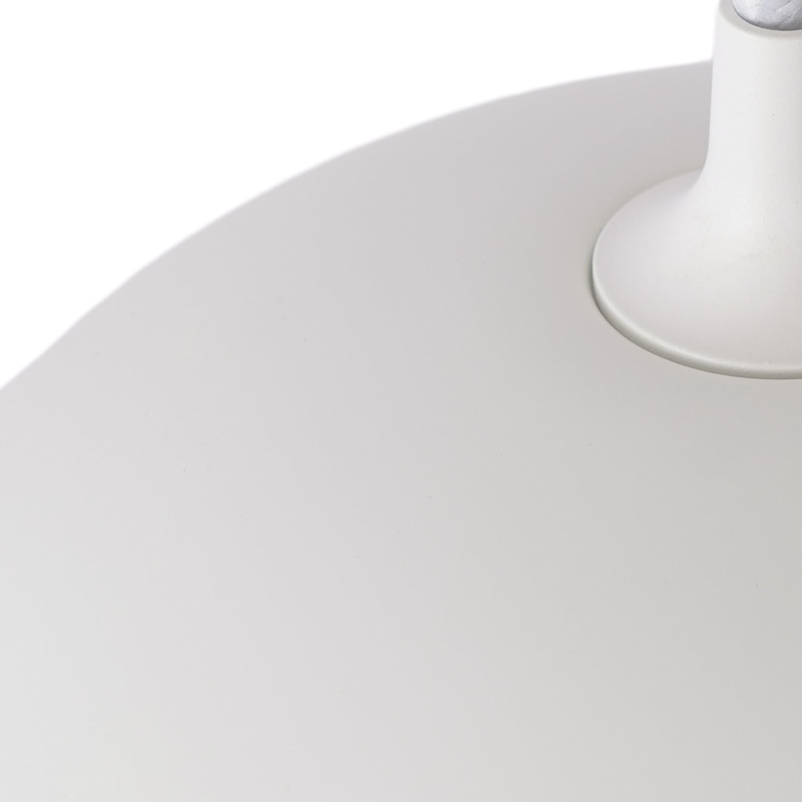 Suspension Nola Hide, blanche, Ø 17 cm, aluminium/verre, G9