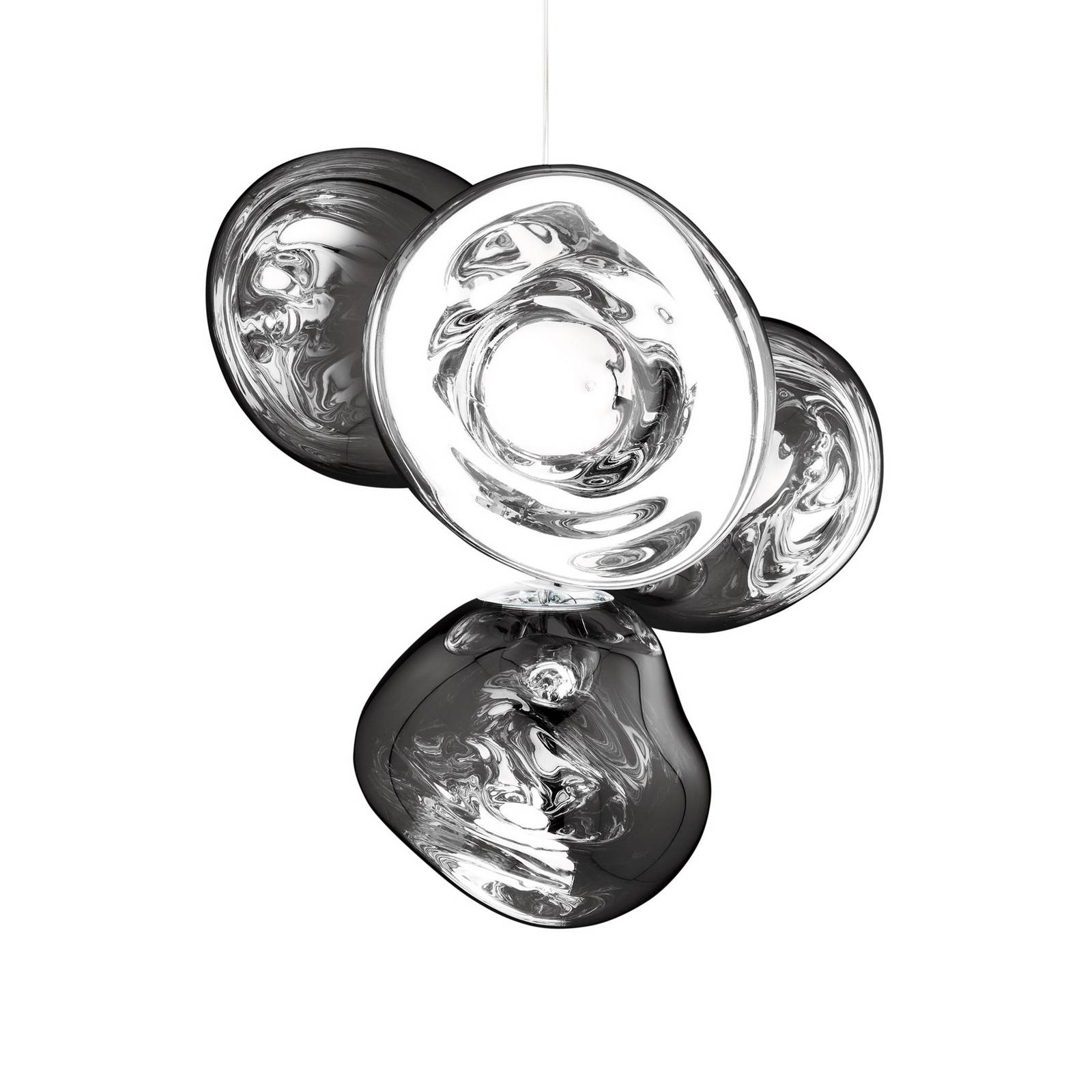 Tom Dixon LED-Kronleuchter Melt Chandelier, chromfarben